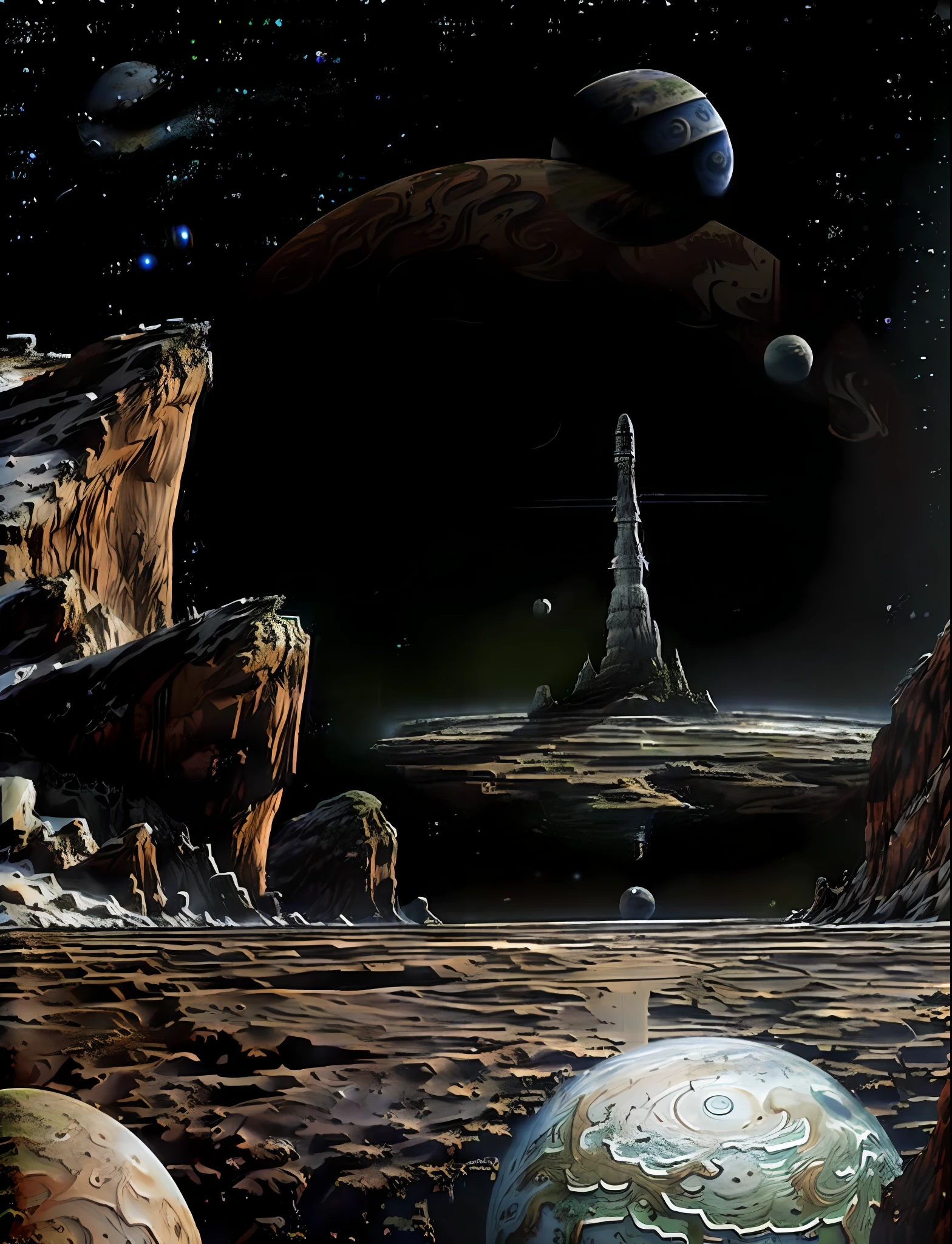 (full body:1.1), (view from afar:1.3), Monica Bellucci dressed in a NASA space suit, (intricate details:1.3), highly detailed symmetrical face, detailed symmetrical eyes, (stands on the surface of the planet earth:1.2), (in the all background is the planet earth:1.3)
(epic realistic, rutkowski, hdr, intricate details, hyperdetailed, muted colors:1.2), (low lighting:1.4), (dramatic:1.2)