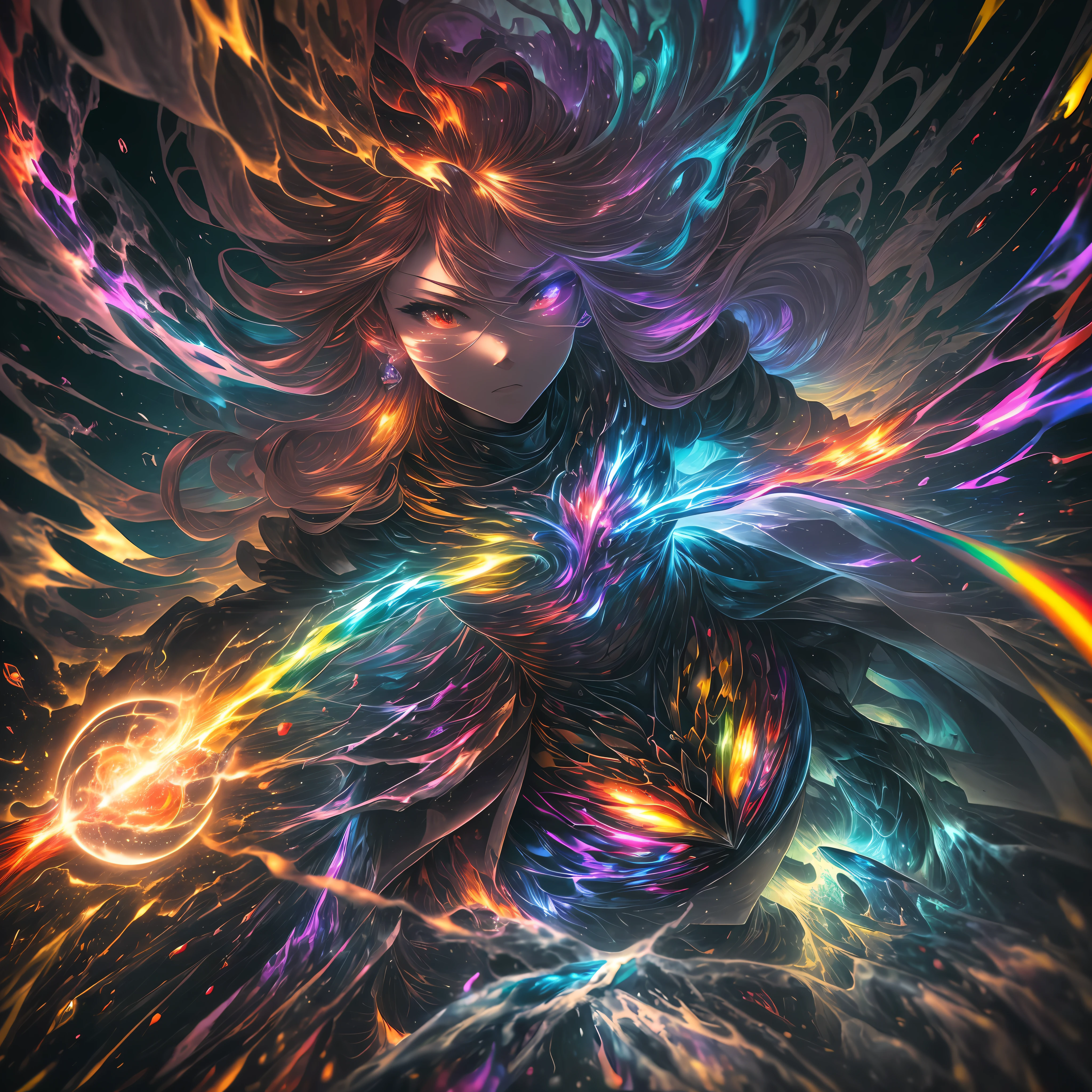 (best quality, masterpiece, detailed drawing of ultra high definition),(frame with lots of color, lots of action),(Boros),(light phenomenon),(fighting climate),(dynamic angle),(powerful shock wave),(vibrant colors),(rainbow),(energy flow),(character details),(action figure),(objects at high speed) --auto --s2