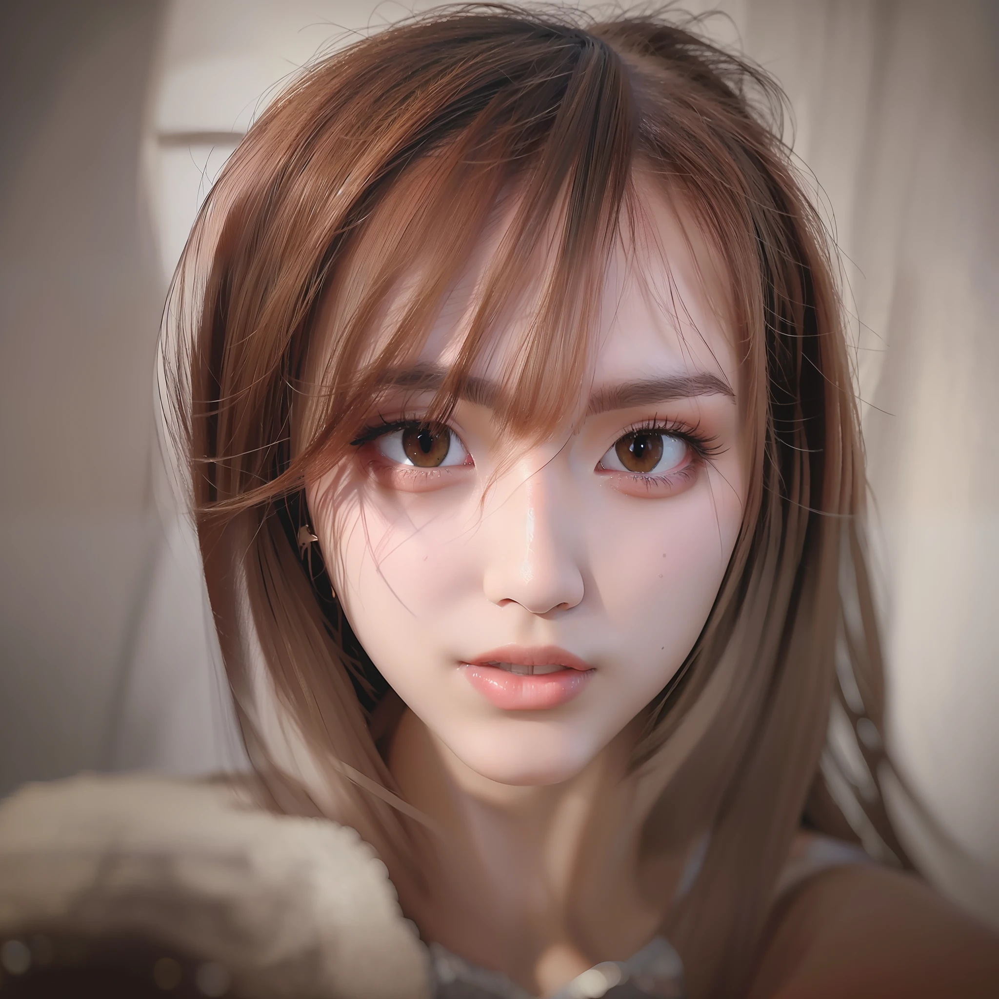 8K, Best Quality, Masterpiece, Ultra High Resolution, (Realism: 1.4), Original Photo, (Realistic Skin Texture: 1.3), (Film Grain: 1.3), (Selfie Angle)
