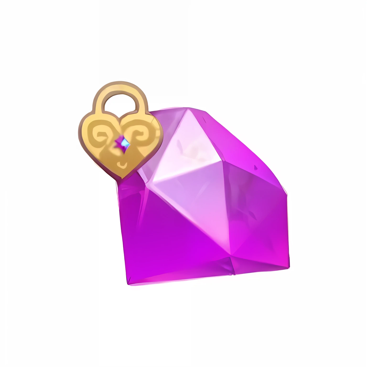 a close up of a purple diamond with a gold lock, league of legends inventory item, heartstone, ashes crystal, item art, dazzling gem in the hilt, rpg item, magic amulet, crystal material, presenting magic gem, amulet, crystal, selling a gem, magic item, treasure artifact, heavy jpeg artifact blurry, legendary item