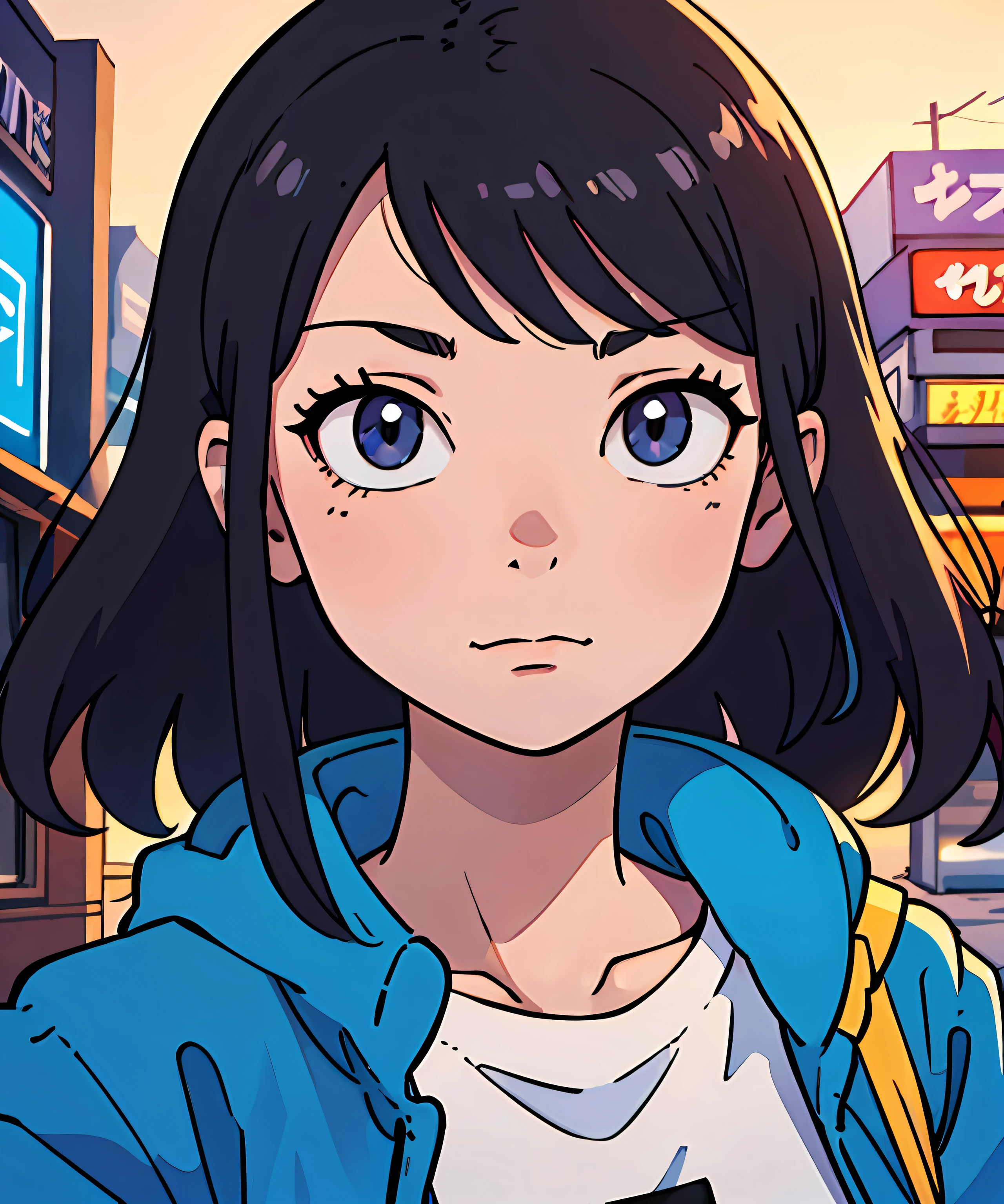 (best-quality:0.8),
(best-quality:0.8), perfect anime illustration, extreme closeup portrait of a pretty woman walking through the city