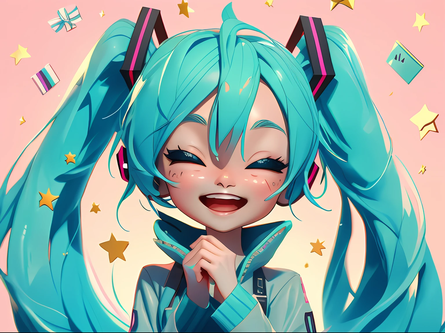 Hatsune Miku celebrating her 16th birthday