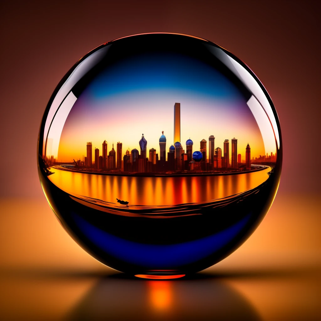 (orbai)++, a glass ball with a city inside