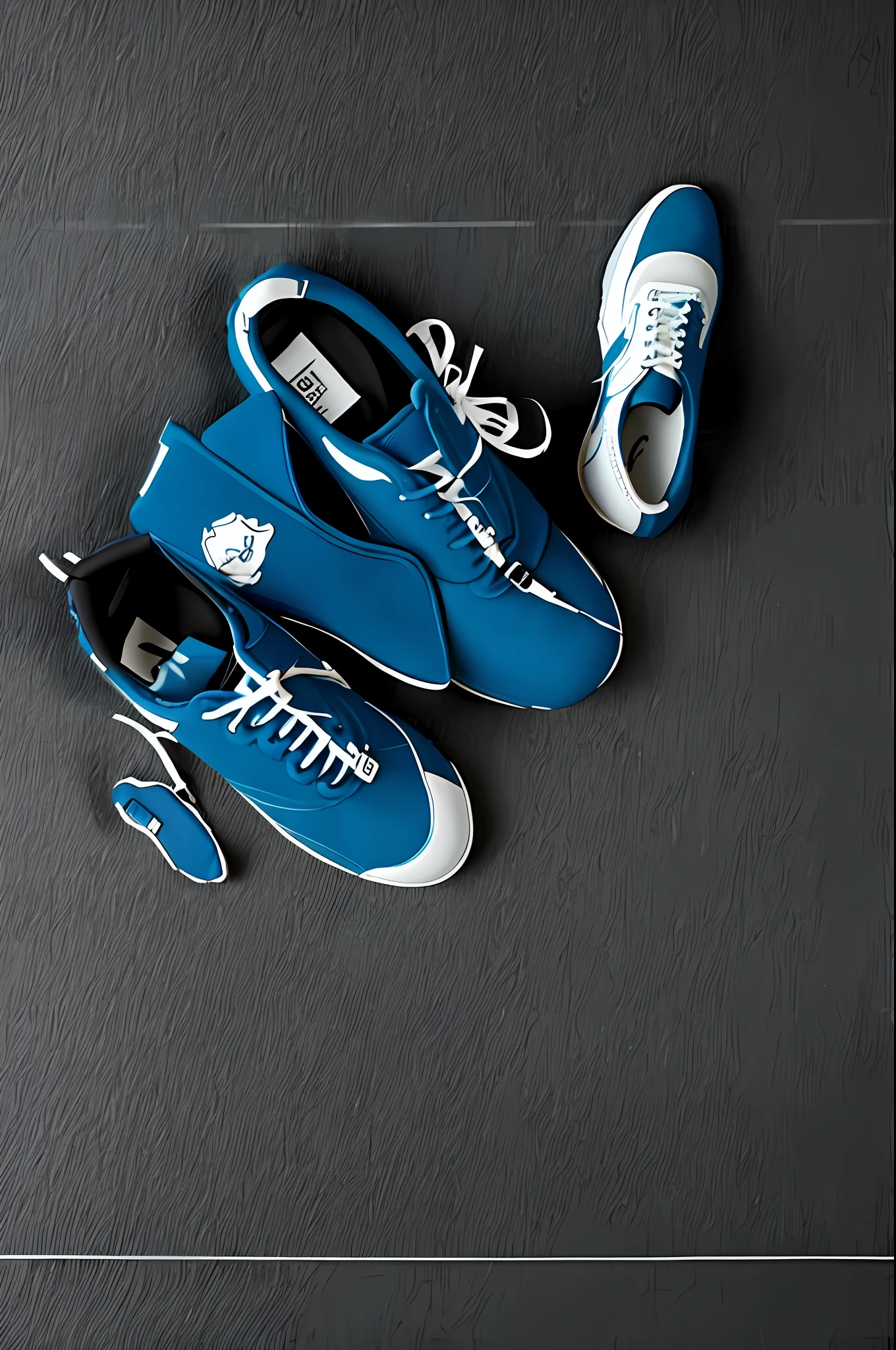 Shoes futuristic three-view sports tech