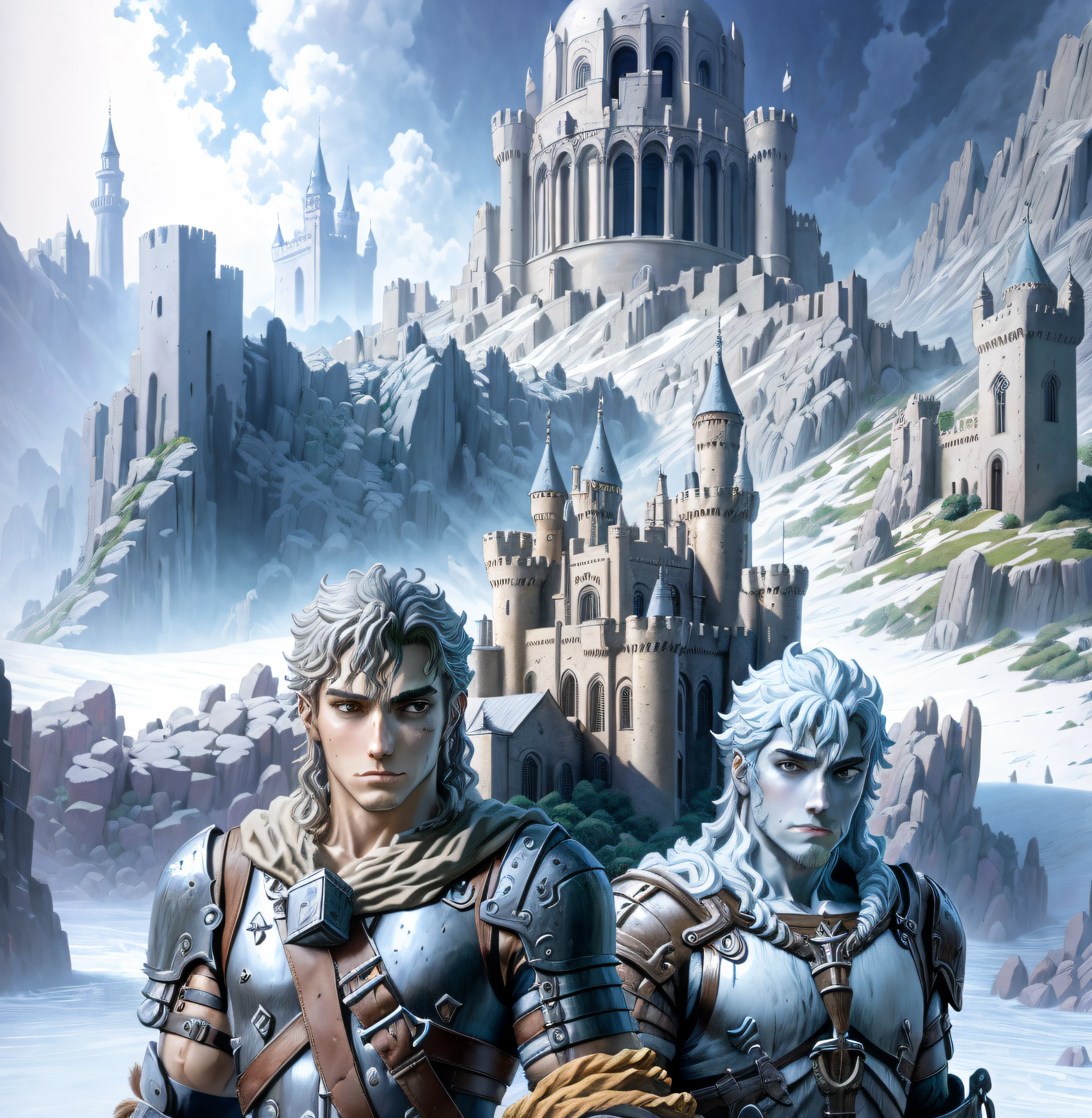 anime - style scene of a castle with a statue and a statue of a horse, palace background, light kingdom backdrop, stunning arcanum backdrop, granblue fantasy, cathedral background, castle background, library of ruina concept art, anime scenery concept art, ornate borders + concept art, background art, odin's stone arena background, anime background art, arena background