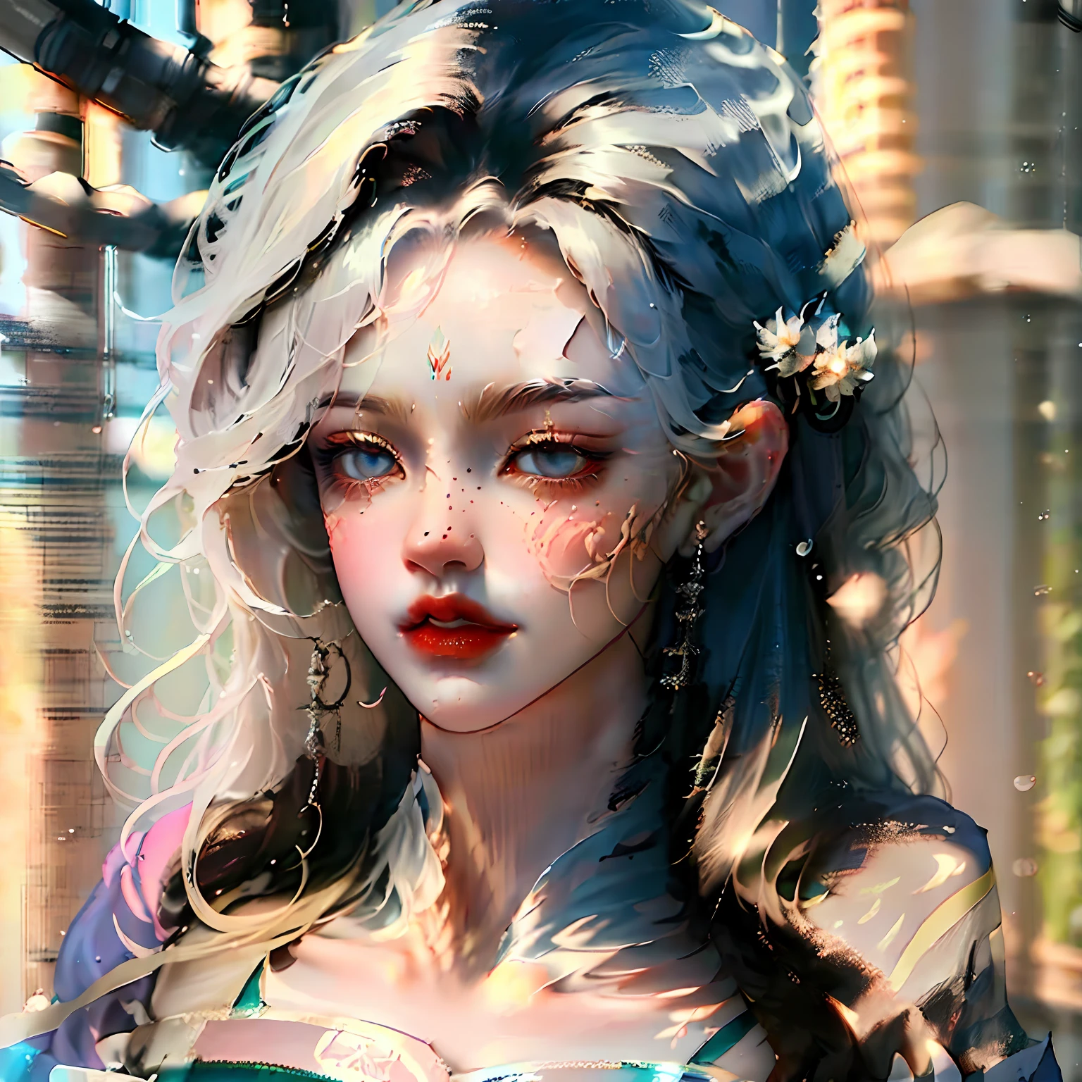 /imagine prompt: illustration of A beautiful woman with a charming appearance and a moving temperament. She has a beautiful face, with graceful and well-proportioned outlines. Her eyes are bright and expressive, which may be a deep brown or a charming green, and radiate confidence and intelligence. Her eyebrows are long and graceful, slightly raised, exuding firmness and grace., rule of thirds composition, ultrawide shot, Maxon Cinema 4D, Cinematic light, hyper quality, photoreal, Documentary Photography --auto