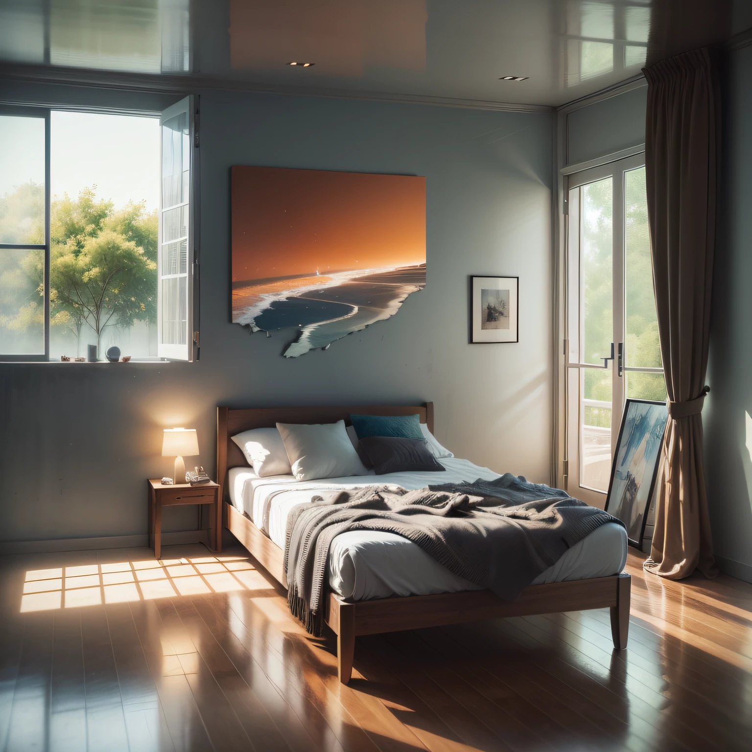 UHD,Ultra HD,Retina,Retina,Retina Screen,Masterpiece,Precise,Precise,Anatomically Correct,Textured Skin,Super Detail,Very detailed,High Detail,High Quality,Awards,Award-winning,Best Quality,High Resolution,High Resolution,High Definition,High Definition,4K,8K,16K,Zoom Layer,Surrealism,Color Field Painting,Hyper-Realism,Surreal Detail Painting,Bed,Room,Room with Window,Window,Room,Lying Person