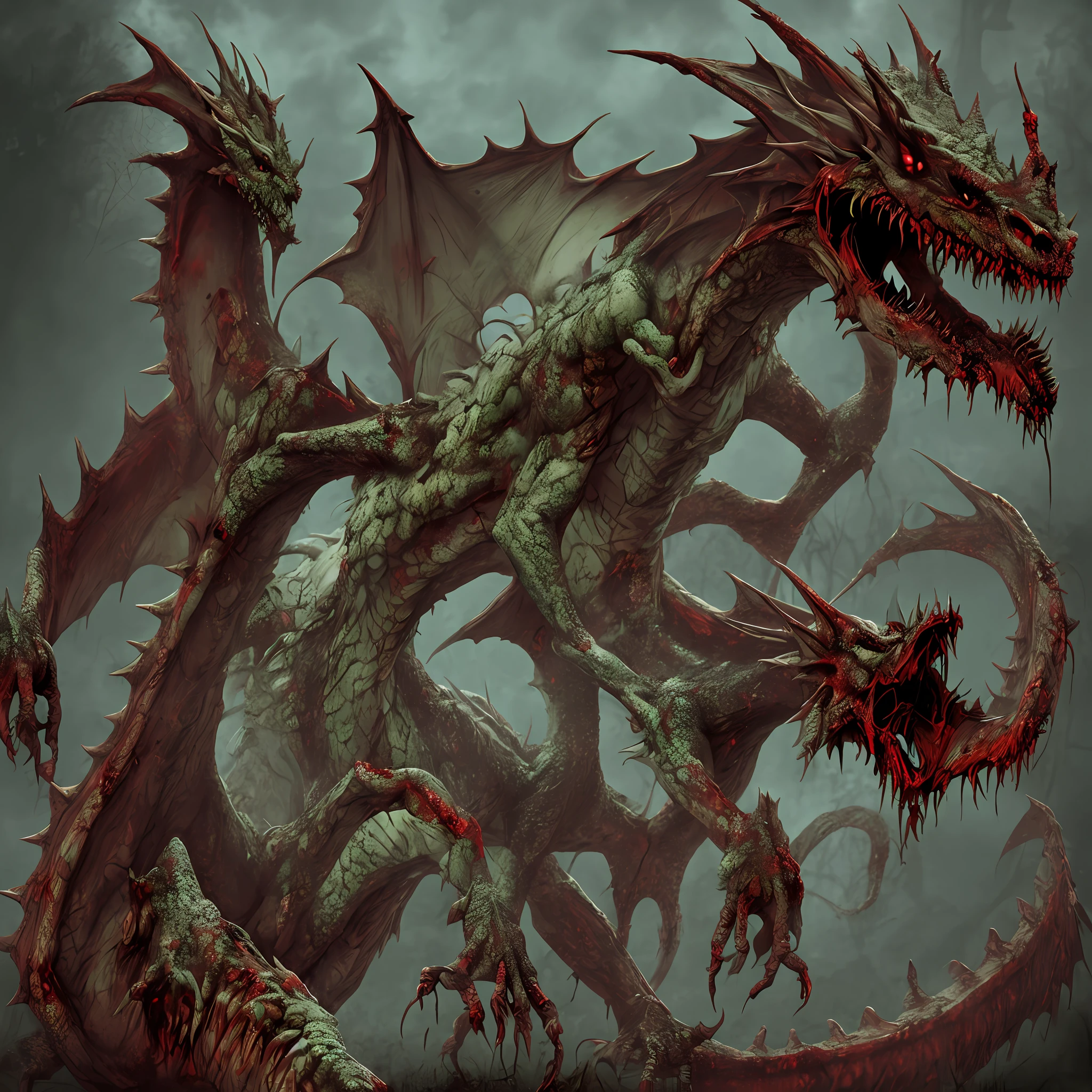 Aberrant abyssal monster creature with horns and pointed claws --auto