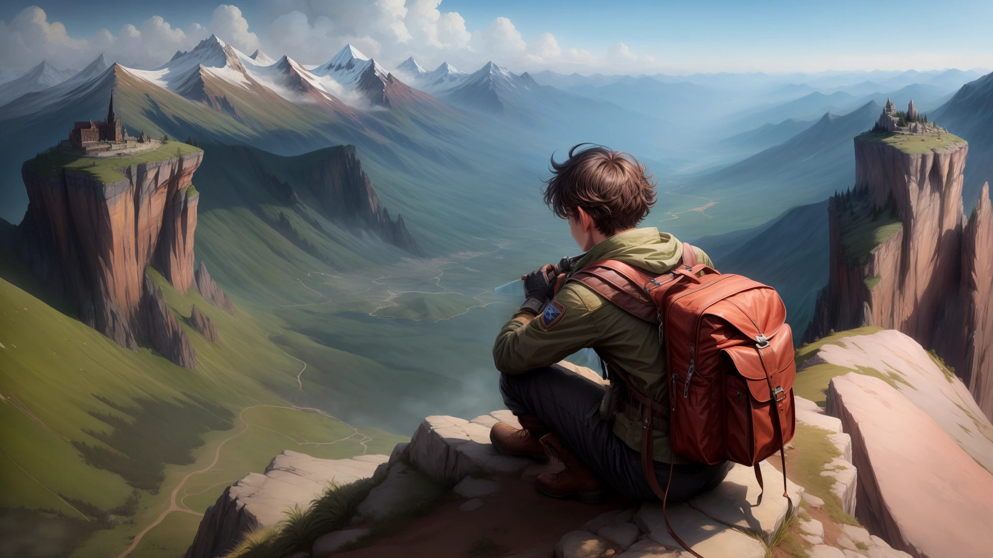 Precipice and mountains