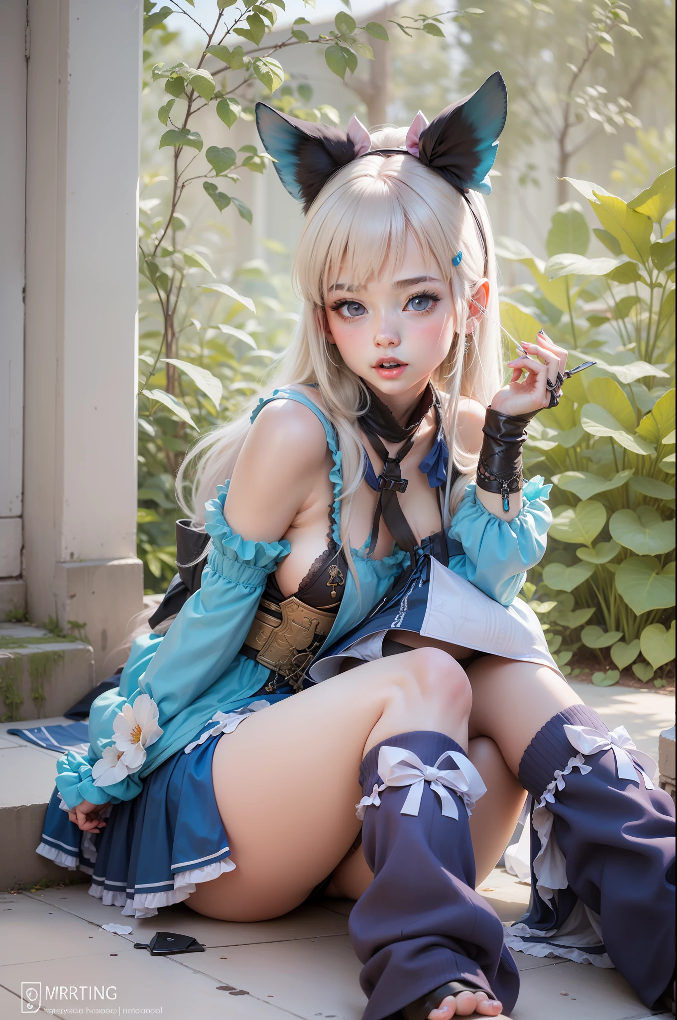 Nipples, blush, cosplay
