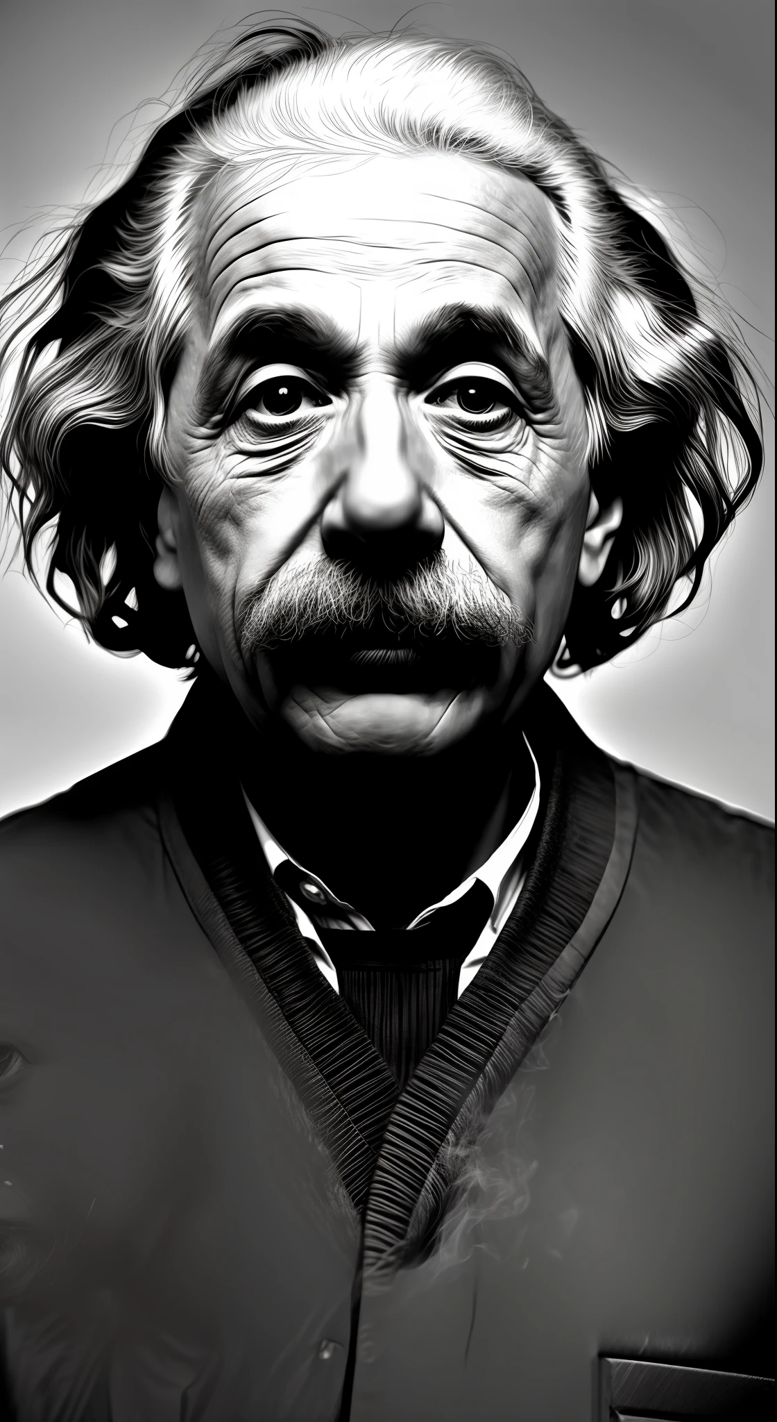 Albert Einstein Smoking: 1.7 Photorealistic: 1.8 Photorealistic: 2Dusk: 1 Telefocal: 1 Bokeh: -0.5 --v 4 --seed 0875486
