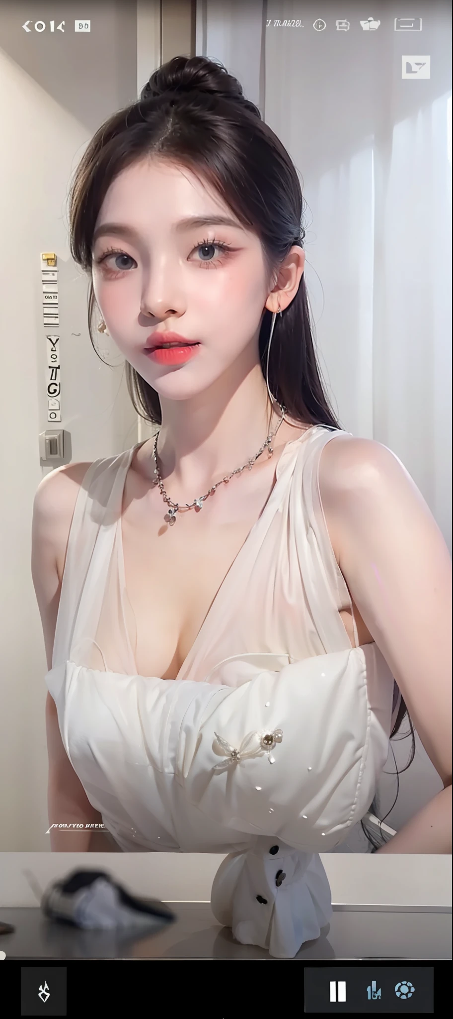 A beautiful girl, costumed,