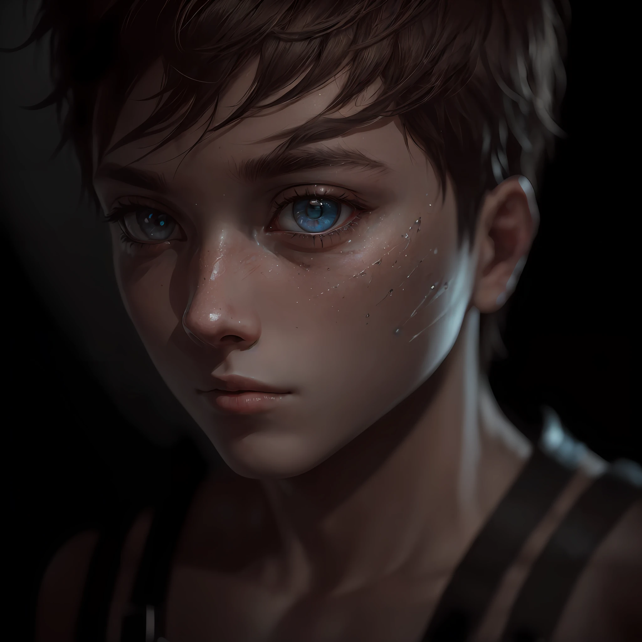 8K, Best Quality, Masterpiece, Ultra High Resolution, (Realism: 1.4), Original Photo, (Realistic Skin Texture: 1.3), (Film Grain: 1.3), (Selfie Angle) 1 Boy, Beautiful Eyes and Face Details, Masterpiece, Best Quality, Close-up, Upper Body, Looking at the Viewer --auto