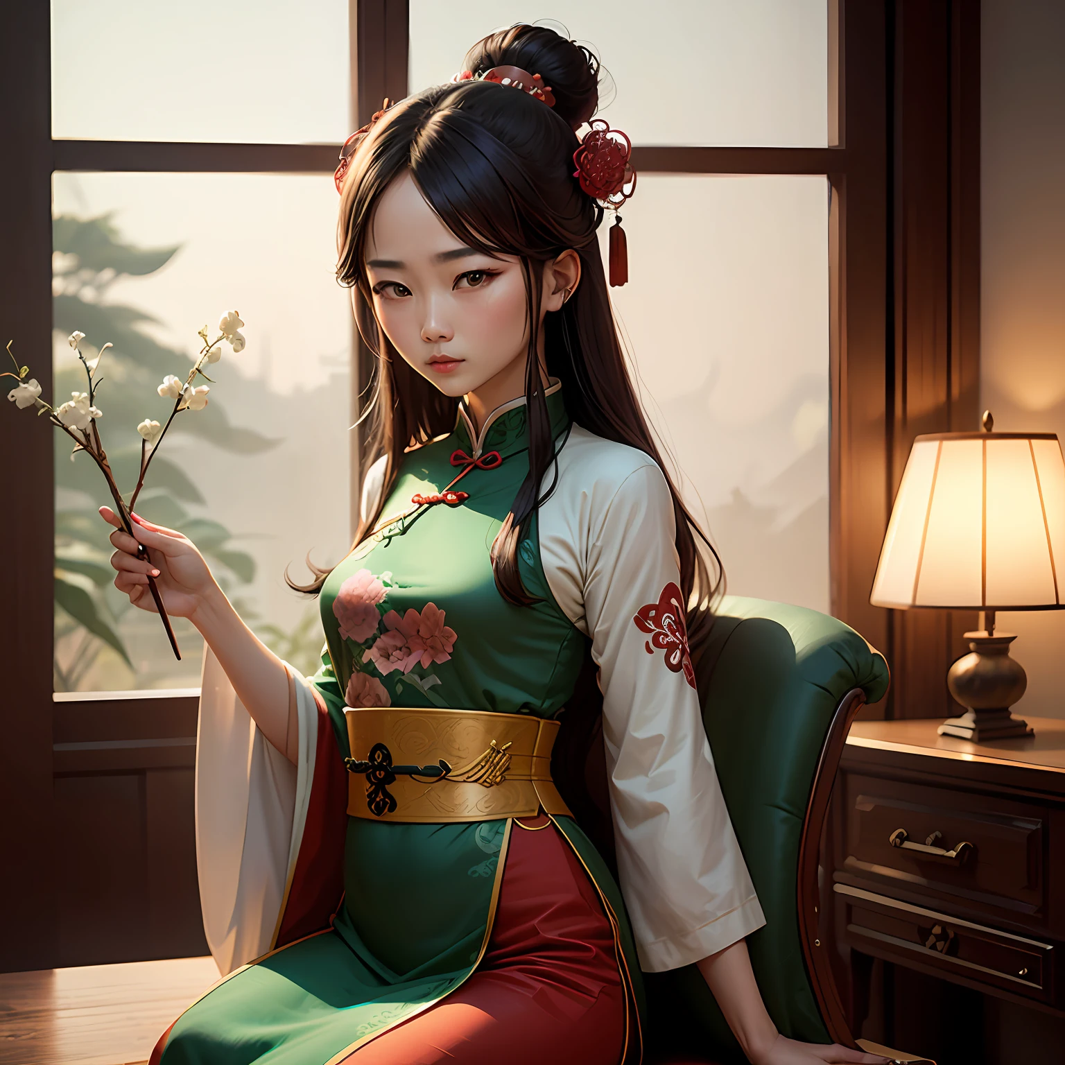Ancient Chinese style, jade hairpin --auto