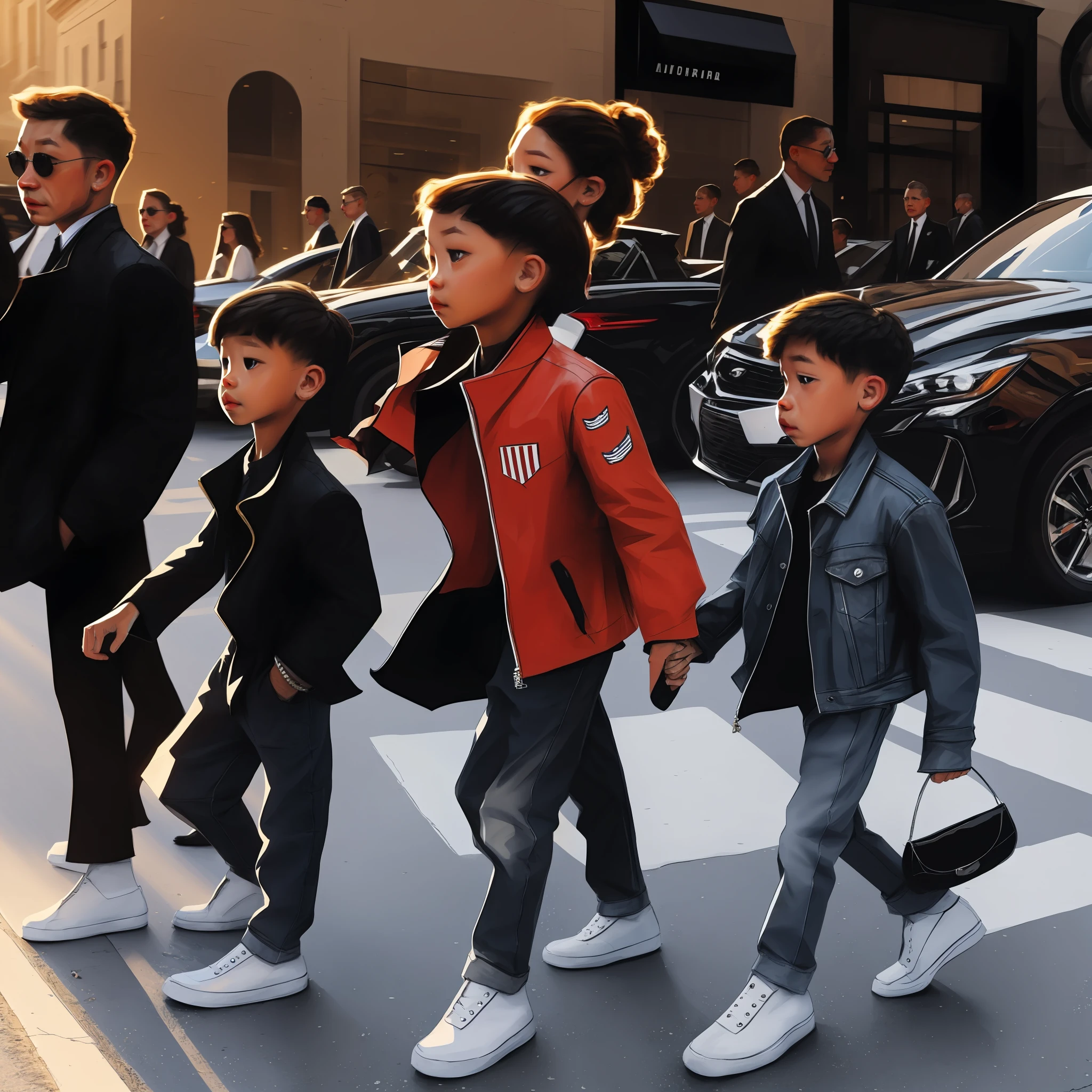 Super rich and very well dressed child in the United States