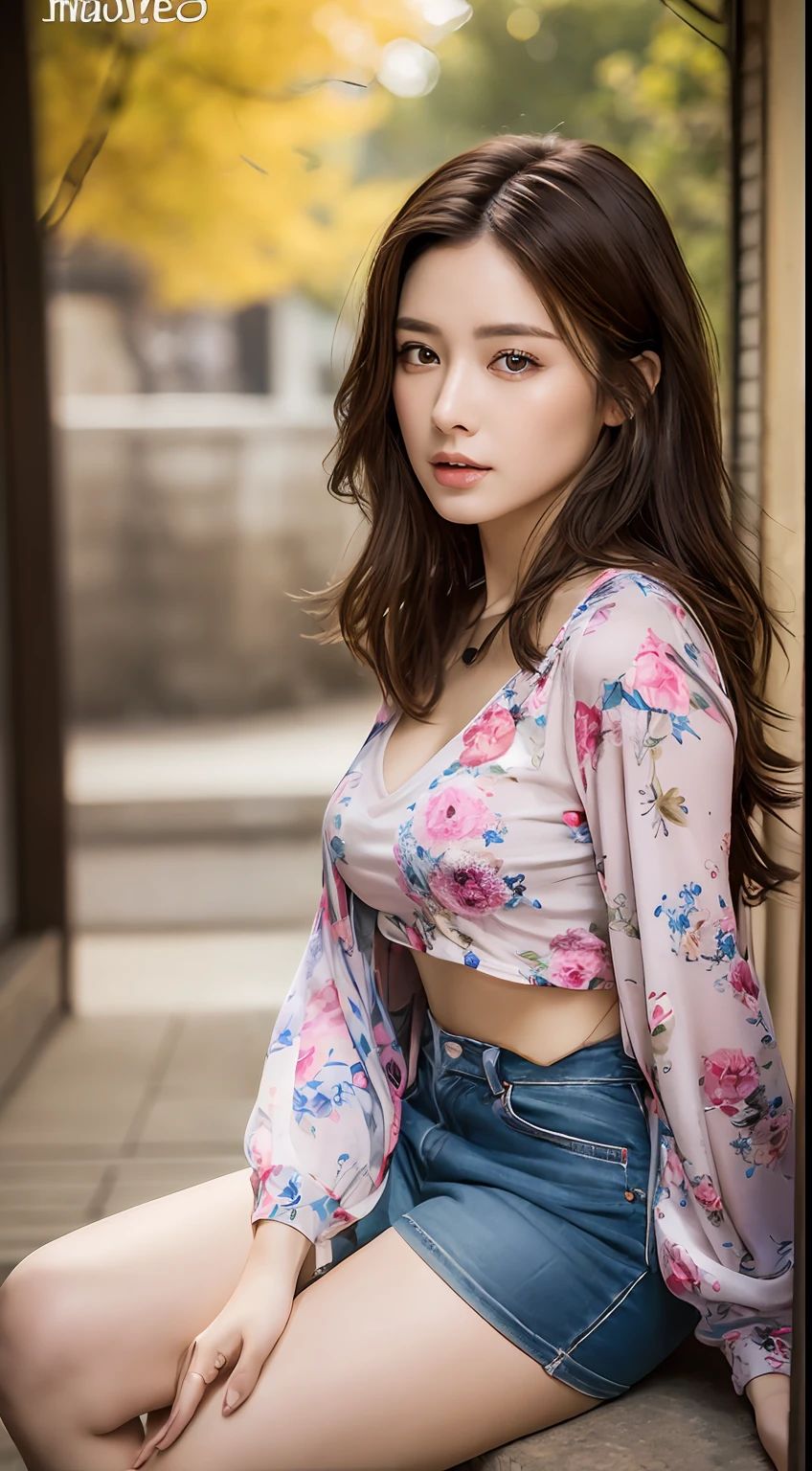((top quality, 8k, masterpiece: 1.3)), beauty, Japan, only one girl, big: 1.3, dark brown hair, ultra-detailed face, highly detailed lips, detailed eyes, double eyelids, from the knee up,