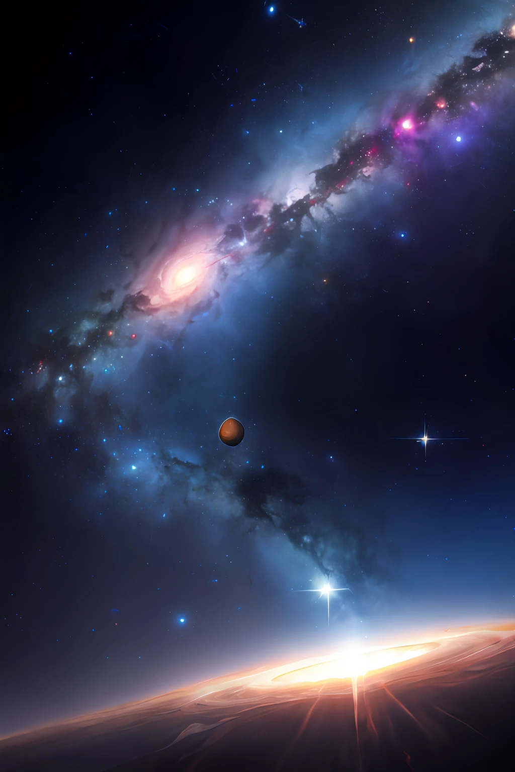 masterpiece, best quality, high quality, extremely detailed CG unity 8k wallpaper, Depth of Field, HDR,,Photorealistic,extremely detailed, Intricate, High Detail, universe, space, galaxy, stars, planets, astronomy, cosmos, celestial, nebula, black hole, solar system, cosmic rays, supernova, deep space, astronomical objects