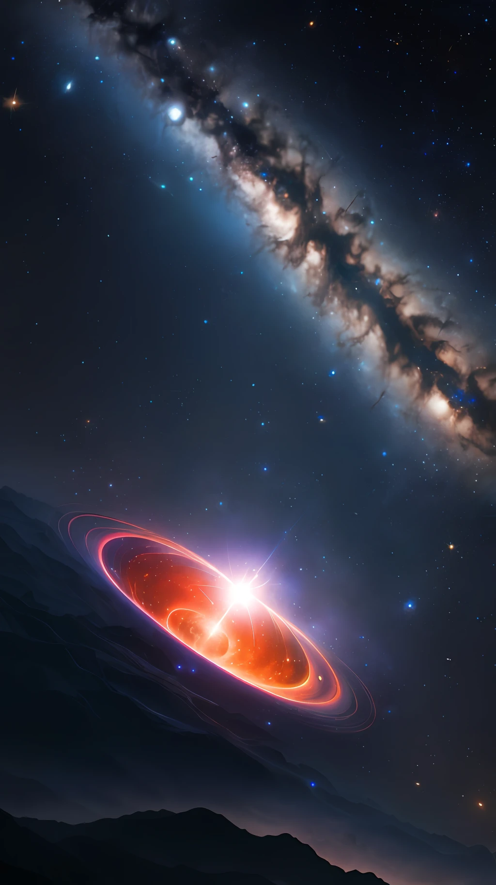 masterpiece, best quality, high quality, extremely detailed CG unity 8k wallpaper, Depth of Field, HDR,,Photorealistic,extremely detailed, Intricate, High Detail, universe, space, galaxy, stars, planets, astronomy, cosmos, celestial, nebula, black hole, solar system, cosmic rays, supernova, deep space, astronomical objects