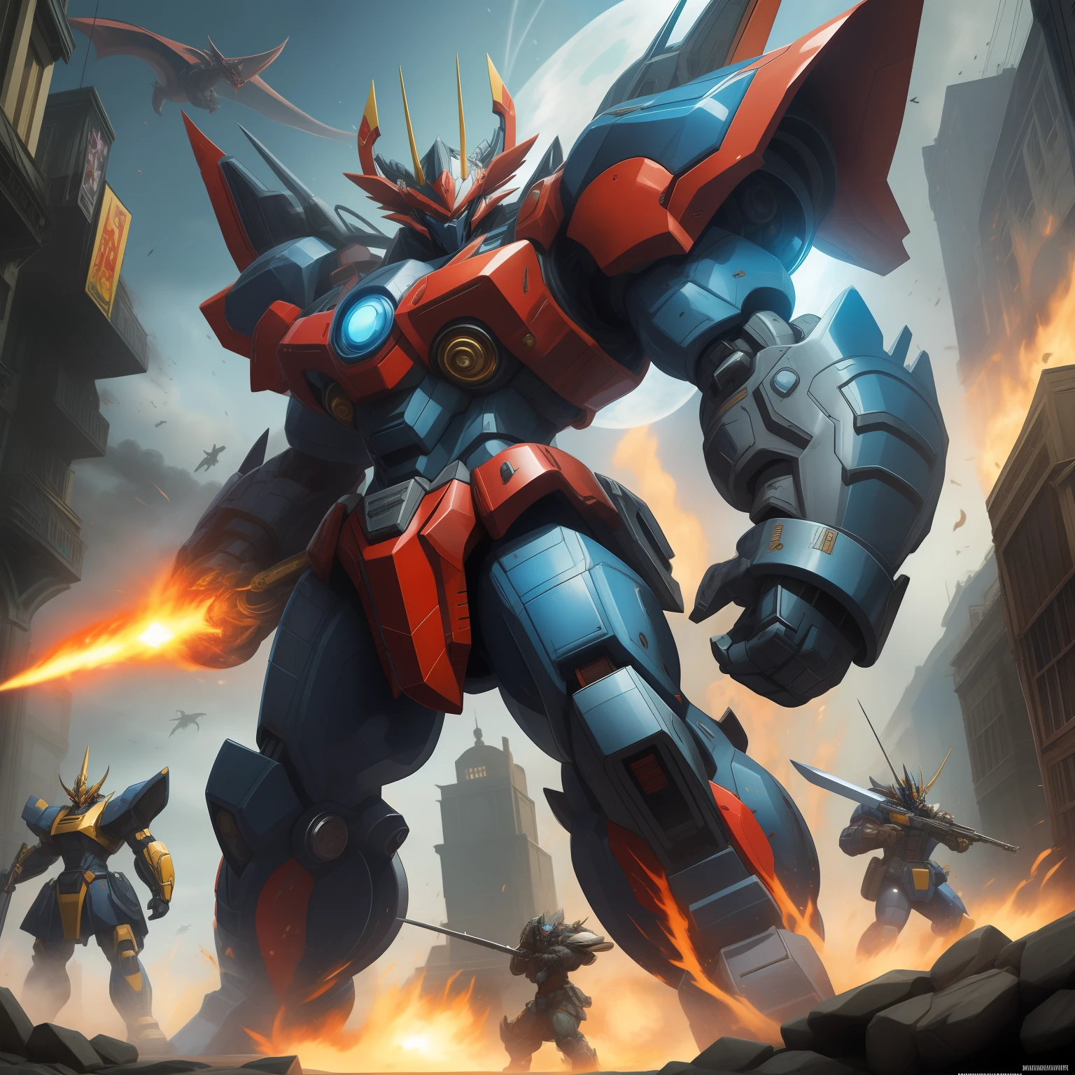 Zulong Mecha is a fictional mecha character that often appears in science fiction works. The ancestral dragon is regarded in many cultures as the founder and supreme form of the dragon, symbolizing strength, wisdom, and domination. Therefore, ancestral dragon mechs are usually designed to have great strength and intelligence, and are capable of dominating the battlefield.
Zulong mechs usually have a large size and strong muscle structure, which can easily withstand various attacks and cause great damage to enemies. It is also equipped with a variety of powerful weapon systems such as greatswords, rocket launchers, and energy cannons for long-range and melee attacks on enemies.
In addition, the Zulong mech is highly intelligent and strategic, and can analyze the battlefield situation through algorithms and calculations and make the best battle decisions. It can use radar systems and sensors to track the location of enemies and protect itself by predicting and avoiding enemy attacks.
In the storyline, the ancestral dragon mech is often used to fight powerful enemies or perform critical missions. Its great strength and intelligence make it the last line of defense of the protagonist, capable of saving the situation and protecting the safety of humanity at critical moments.