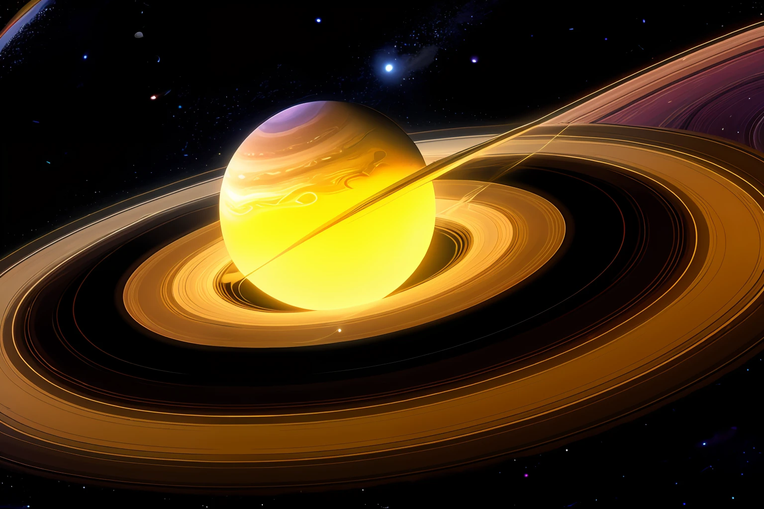 Planet Saturn with its rings