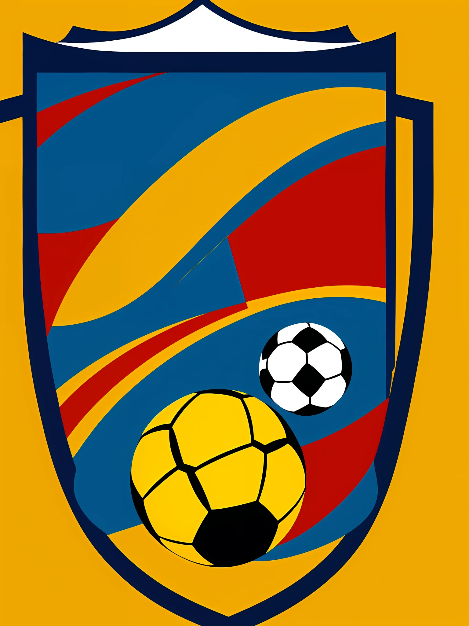 Planet football logo shield coat of arms soccer ball