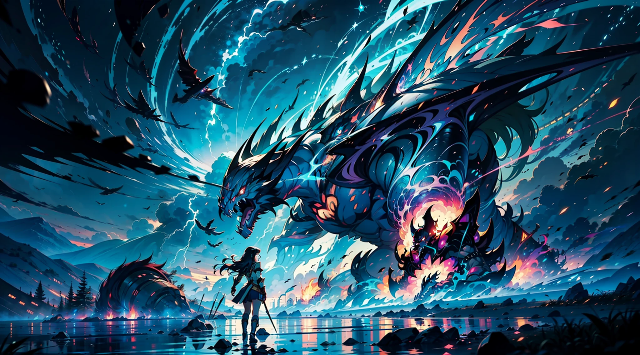 The anime begins with our protagonist, a young woman with magical abilities, discovering her power and learning to control it. She is a fearless warrior in search of adventures and challenges. The story unfolds in a fantasy world full of magical monsters and powerful beings gigantic colossal creatures. Throughout the plot, our heroine faces powerful and dangerous monsters, but finds loyal allies who help her on her journey. Together, they face epic battles and challenges that test their skills and their courage. The anime's animation is stunning, with vibrant colors, detailed backdrops, and fluid movements. The visual effects are breathtaking, with bursts of energy, lightning and other manifestations of magical power. In the end, our heroine becomes a legendary warrior, respected by all and feared by her enemies. She is the protector of her homeland, ready to fight any threat that arises. This epic anime is a thrilling adventure that keeps the viewer stuck until the end.