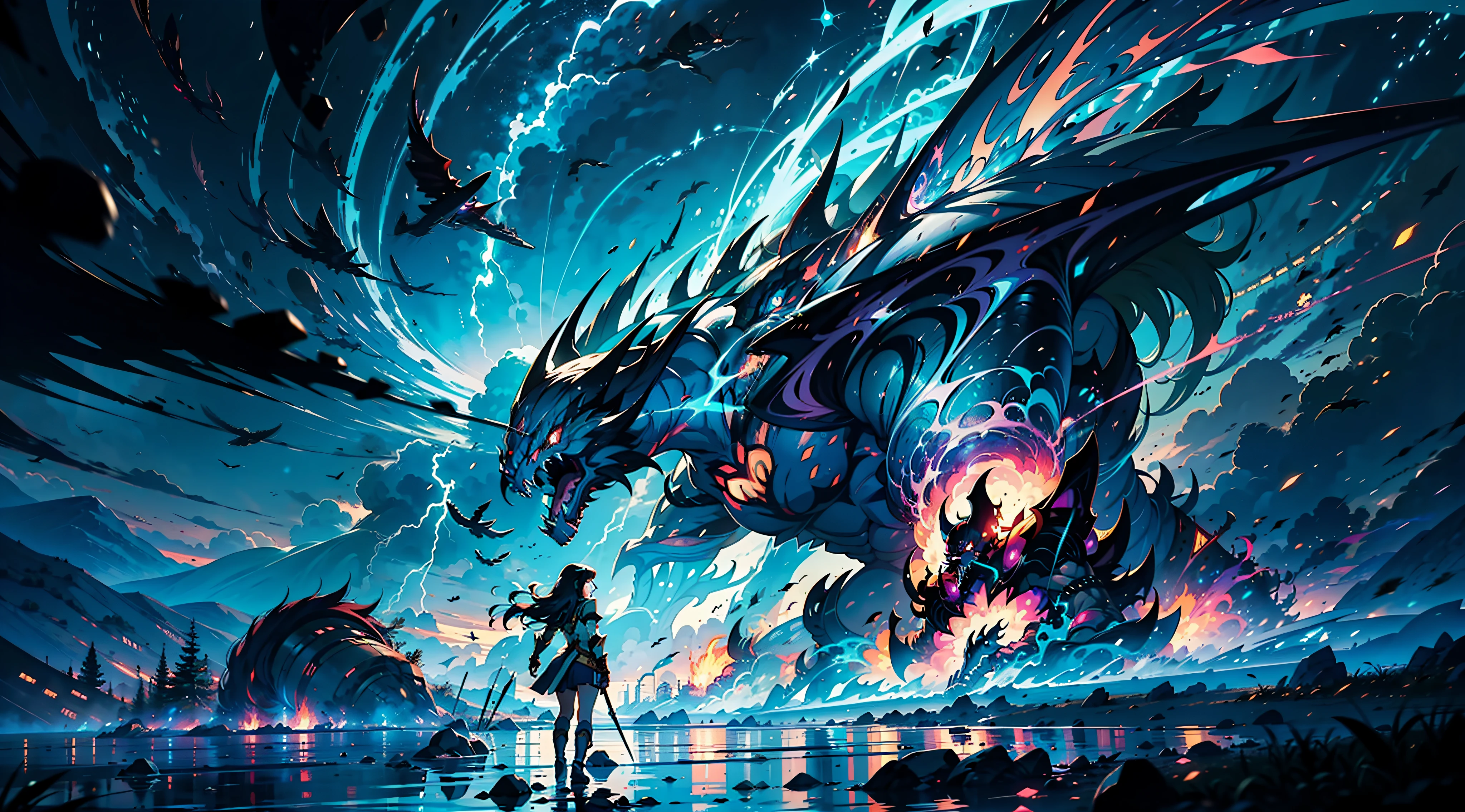 The anime begins with our protagonist, a young woman with magical abilities, discovering her power and learning to control it. She is a fearless warrior in search of adventures and challenges. The story unfolds in a fantasy world full of magical monsters and powerful beings gigantic colossal creatures. Throughout the plot, our heroine faces powerful and dangerous monsters, but finds loyal allies who help her on her journey. Together, they face epic battles and challenges that test their skills and their courage. The anime's animation is stunning, with vibrant colors, detailed backdrops, and fluid movements. The visual effects are breathtaking, with bursts of energy, lightning and other manifestations of magical power. In the end, our heroine becomes a legendary warrior, respected by all and feared by her enemies. She is the protector of her homeland, ready to fight any threat that arises. This epic anime is a thrilling adventure that keeps the viewer stuck until the end.
