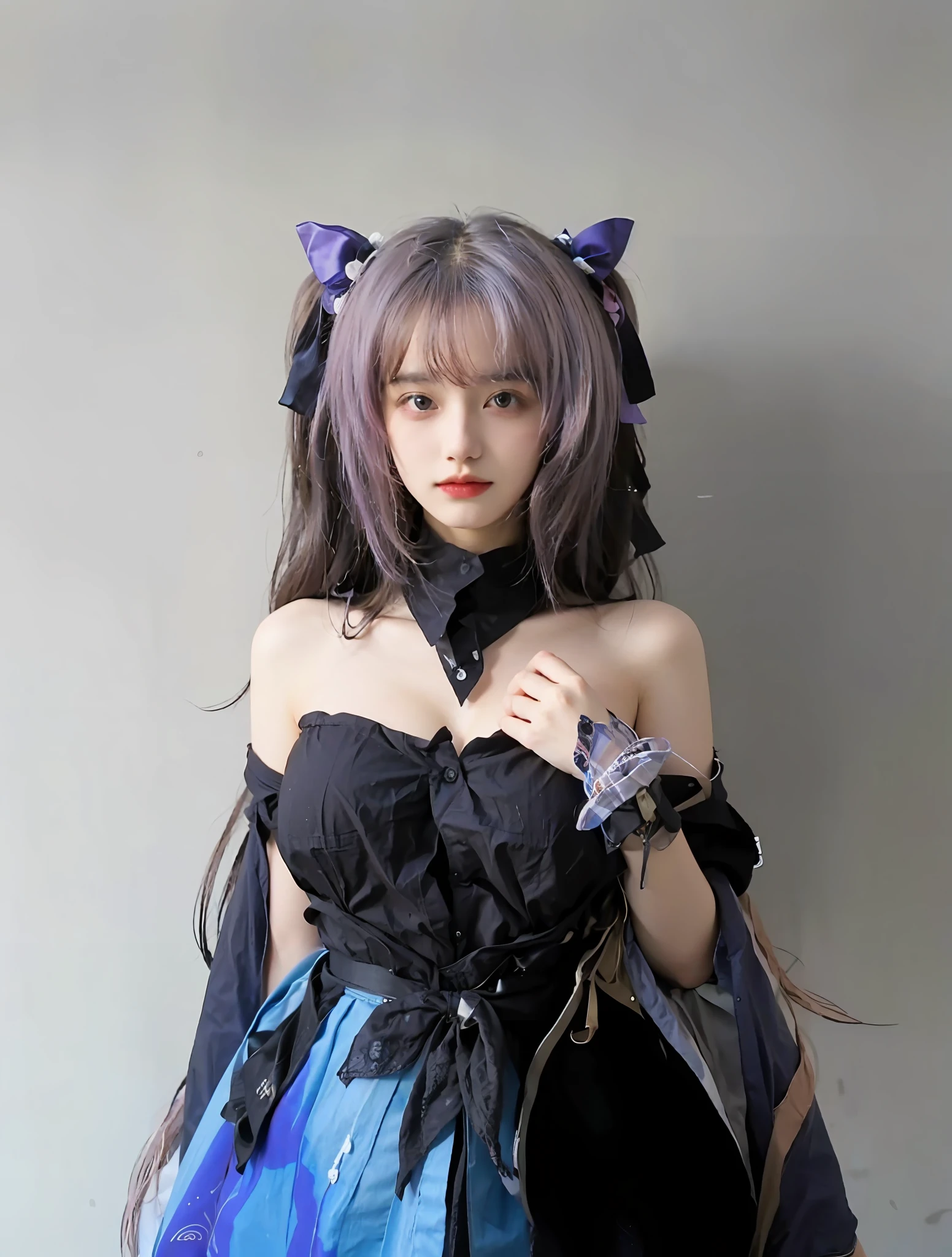 (Large breast:1.4),(shirt:1.4),(Best quality,masterpiece,ultra high res,(photorealistic:1.4),1girl,(16 years old:1.4),(partially unbuttoned:1.5)