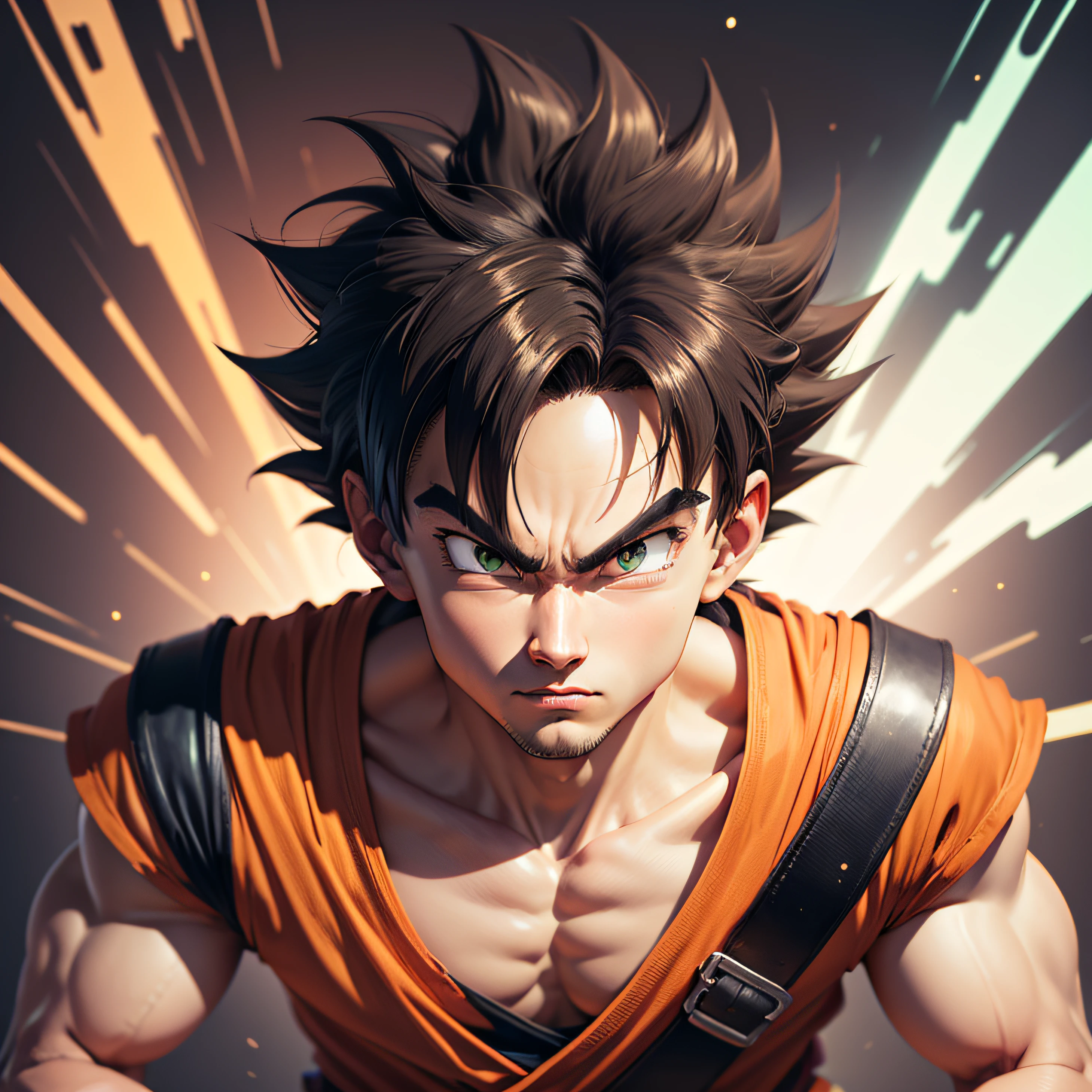 anime - style image of a man with a sword and a red shirt, Dragon Ball concept art, Akira Toriyama style, Dragon Ball art style, advanced digital anime art", highly detailed portrait of Goku, Toriyama Akira, detailed anime character art, inspired by Akira Toriyama, Goku portrait, stunning character art, Dragon Ball style (VARIOUS CHARACTER POSES) --auto