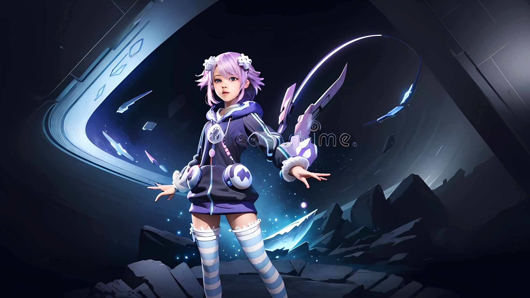 masterpiece, 1girl, nepdef1, godlike, best quality, illustration, ultra-detailed, 1girl, looking at camera, full body view,
