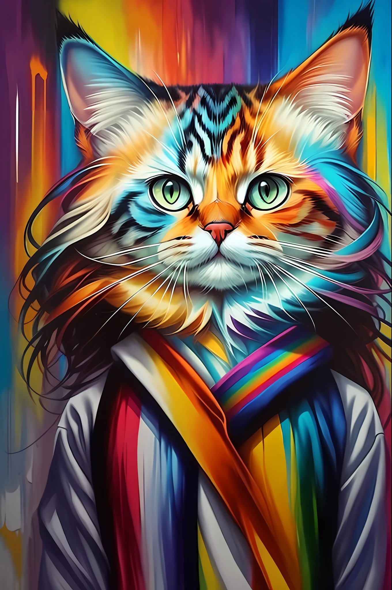 (Cat Ragdoll)), Eduardo Kobra padding ,wall PORTRAIT geometric multidimensional, art, chibi,
yang016k, beautiful, colorful,
masterpieces, top quality, best quality, official art, beautiful and aesthetic,