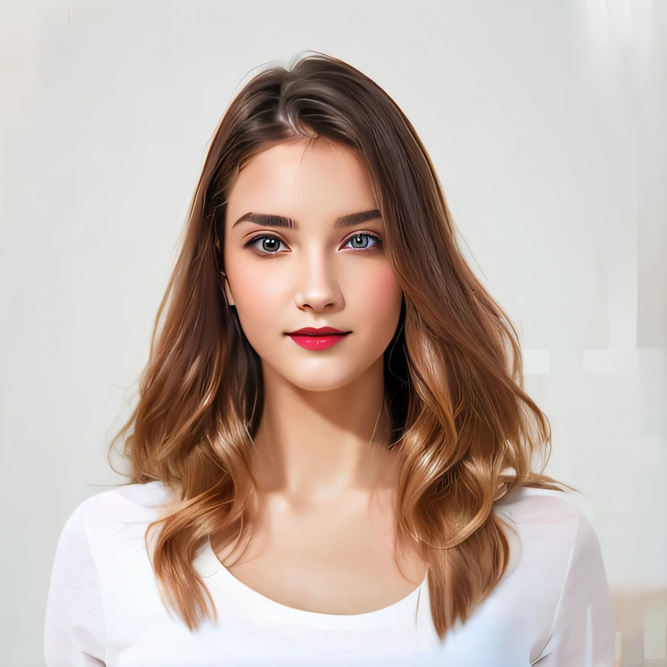 A beautiful young woman with long hair and white shirt looking at camera royalty photos, 2 4 year old female model, 30 year old french woman, a beautiful young woman with wavy shoulder length hair, young beautiful woman, very beautiful young woman, lovely young woman, young woman
