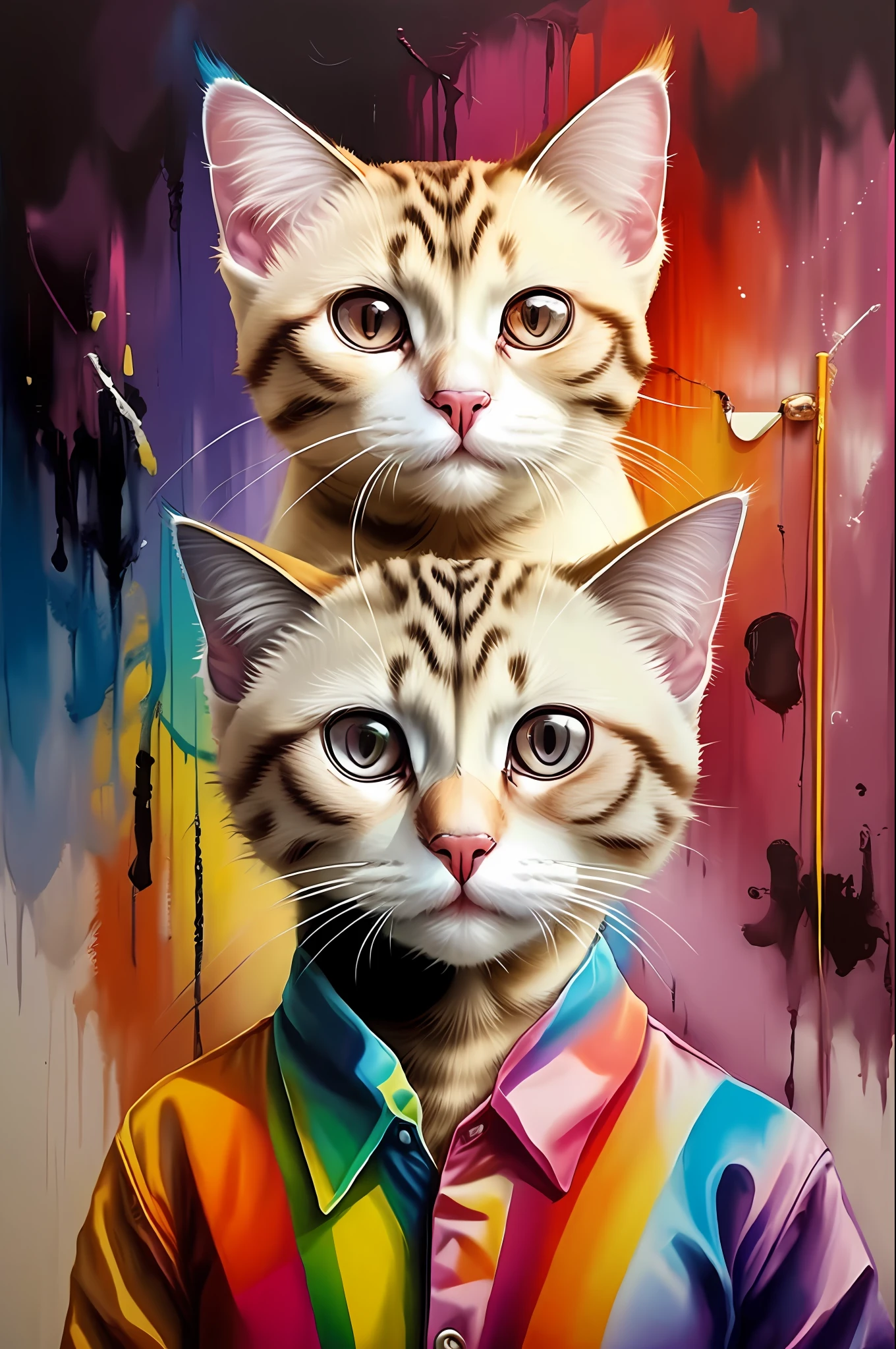 (Siamese Cat)), Eduardo Kobra padding ,wall PORTRAIT multidimensional geometric, art, chibi,
yang016k, beautiful, colorful,
masterpieces, top quality, best quality, official art, beautiful and aesthetic,