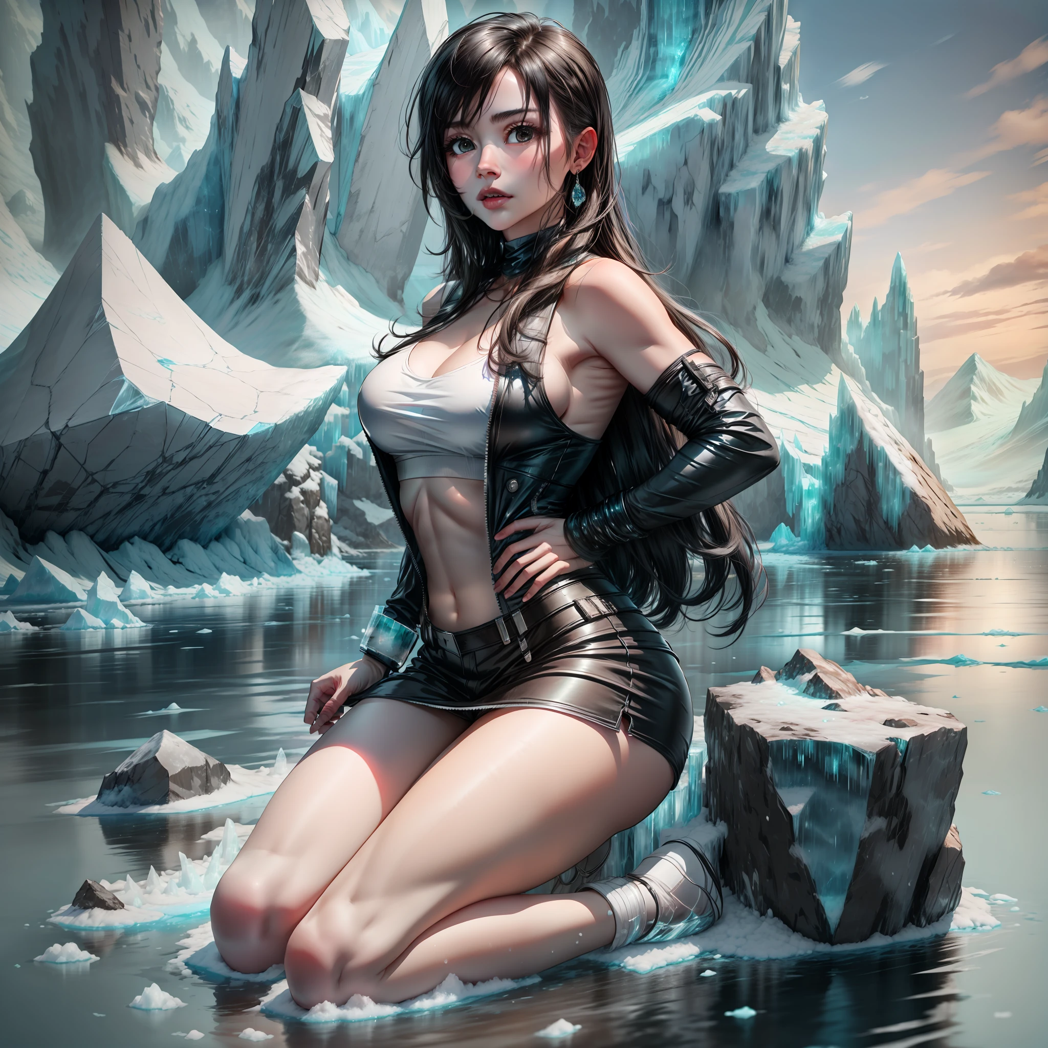 输出
ff7, tifa lockhart tifa, Extremely delicate, Magnificent, Ice sculpture wonders, Icebergs are majestic, The glacier is magnificent, Ice crystals shine, Ingenious, A land of extreme cold, Fantastic ice sculptures, Majestic ice wall, Clear lake water, Vast sky, Magnificent glaciers.