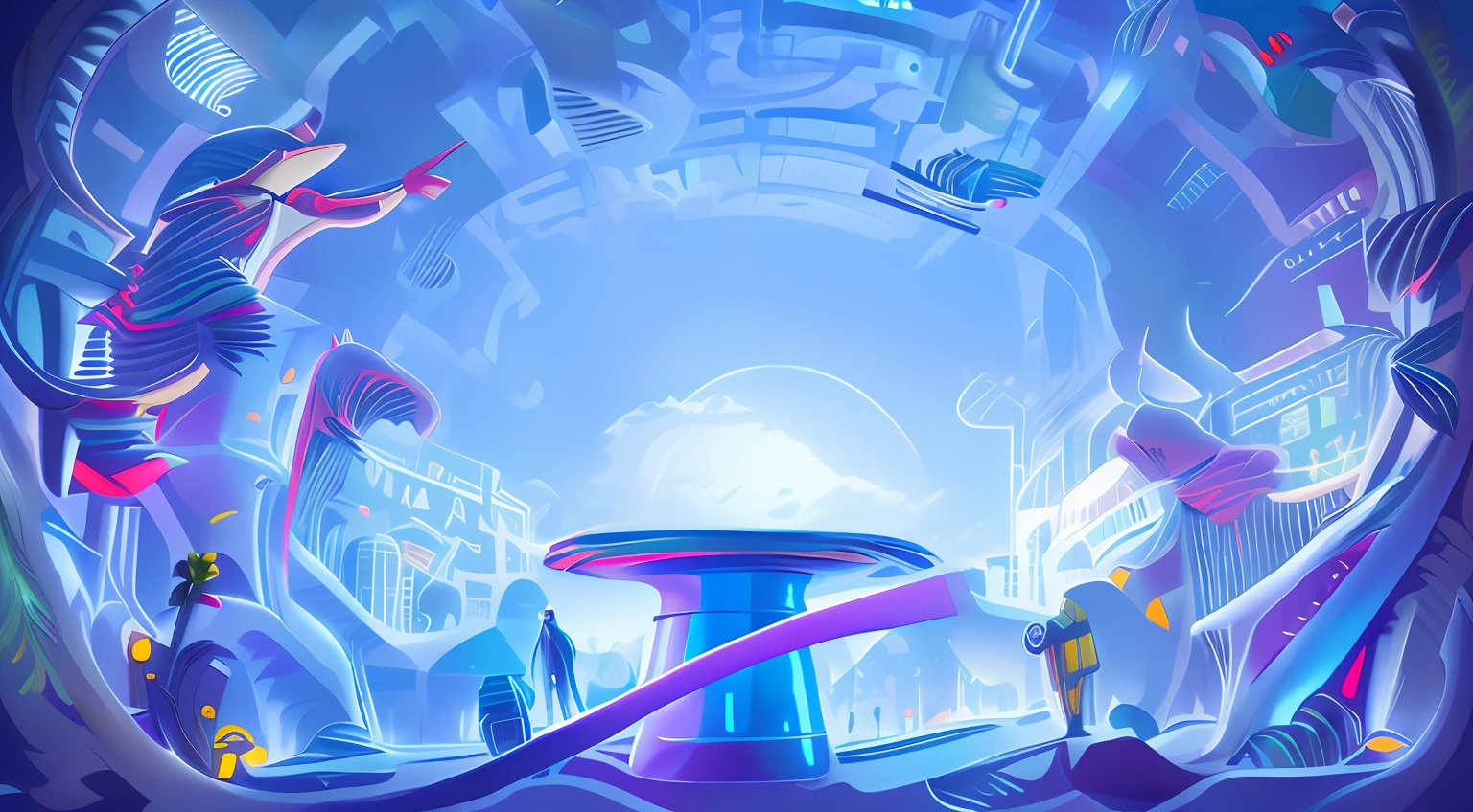 3D illustration of man with virtual yst in futuristic city, metaverse concept art, crypto metaverse, digital dreamland, cyberpunk, virtual financial exchange, exquisite and delicate display of virtual currency