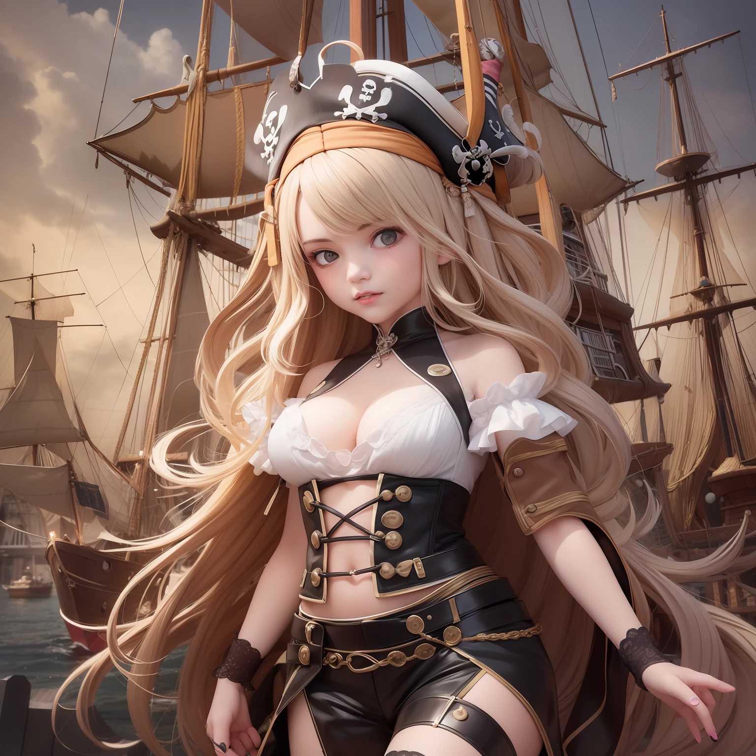 ((18year old girl:1.5)),((6year old girl:1.5)), 2girl,  complete anatomy, children's body, , super cute, girl, littl, random poses,random angles,

Madison Bear, full body potrait of a photorealistic beautiful woman, (aboard a pirate ship:1.50), intense coloration fantasy, light hair, a stunning realistic photograph 20 years , random colored hair, (multiple women pirates dancing together:1.3), random color eyes, full body, cover, hyperdetailed painting, luminism, octane render, Bar lighting, complex, 8k resolution concept art portrait by Martina Fačková and Prywinko Art, Artgerm, WLOP, Alphonse Mucha, Tony Taka, fractal isometrics details, photorealistic face, hypereallistic cover photo awesome full color, hand drawn, bright, gritty, realistic color scheme, davinci, .12k, intricate. hit definition , Beethoven, cinematic,Rough sketch, mix of bold dark lines and loose lines, bold lines, on paper , real life human