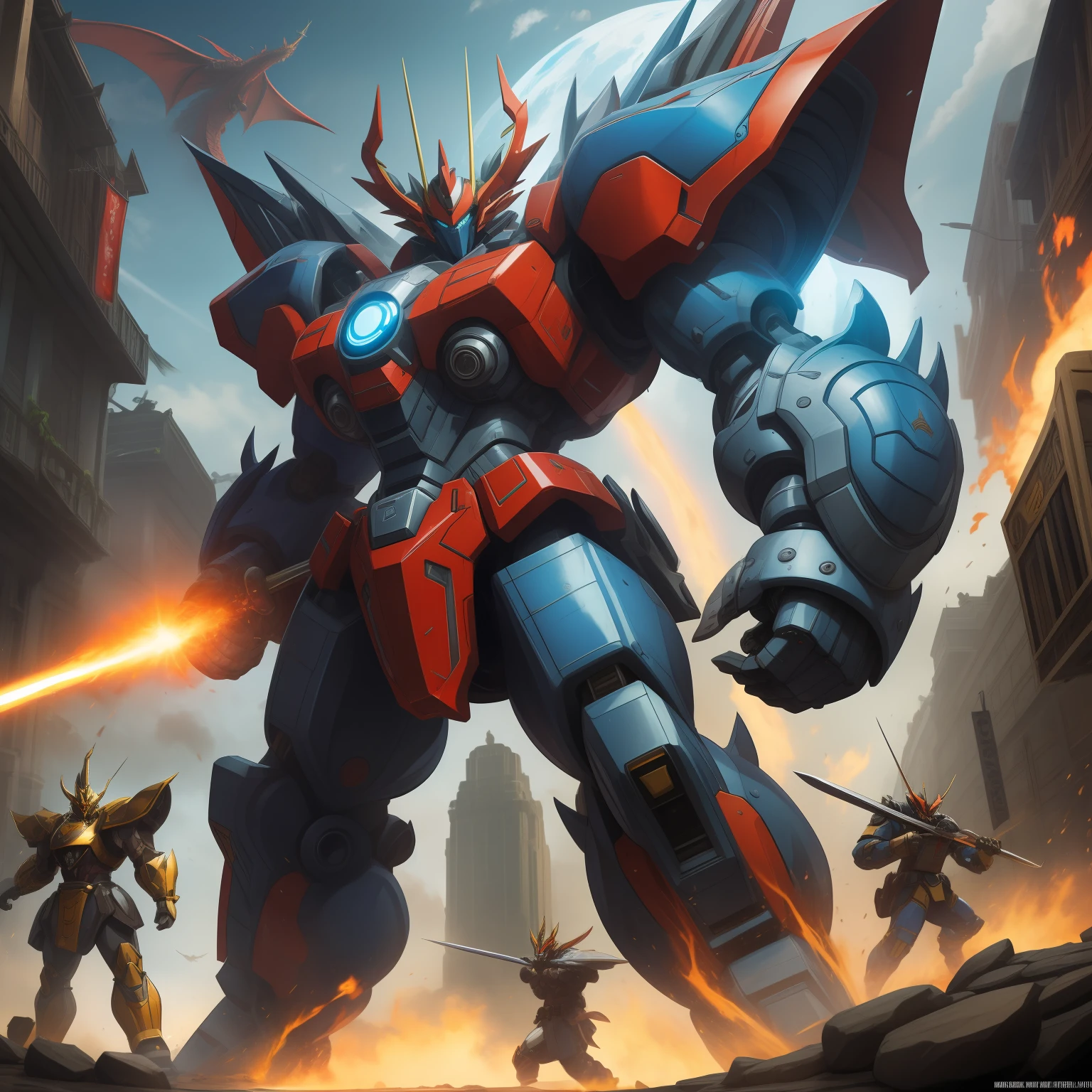 Zulong Mecha is a fictional mecha character that often appears in science fiction works. The ancestral dragon is regarded in many cultures as the founder and supreme form of the dragon, symbolizing strength, wisdom, and domination. Therefore, ancestral dragon mechs are usually designed to have great strength and intelligence, and are capable of dominating the battlefield.
Zulong mechs usually have a large size and strong muscle structure, which can easily withstand various attacks and cause great damage to enemies. It is also equipped with a variety of powerful weapon systems such as greatswords, rocket launchers, and energy cannons for long-range and melee attacks on enemies.
In addition, the Zulong mech is highly intelligent and strategic, and can analyze the battlefield situation through algorithms and calculations and make the best battle decisions. It can use radar systems and sensors to track the location of enemies and protect itself by predicting and avoiding enemy attacks.
In the storyline, the ancestral dragon mech is often used to fight powerful enemies or perform critical missions. Its great strength and intelligence make it the last line of defense of the protagonist, capable of saving the situation and protecting the safety of humanity at critical moments.