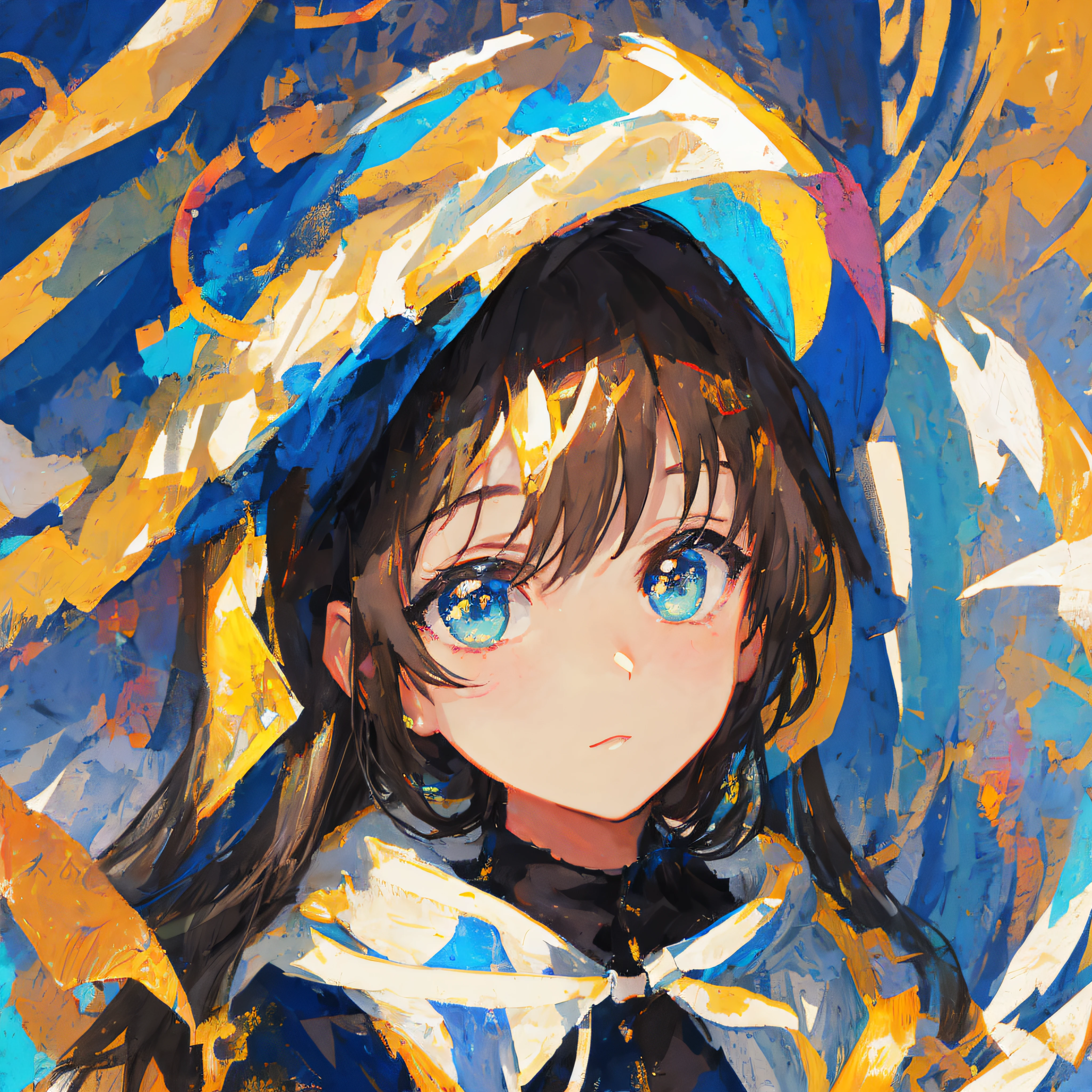 Masterpiece, best quality, super detailed, illustration, close-up, direct view, face focus, 1girl, look at the viewer