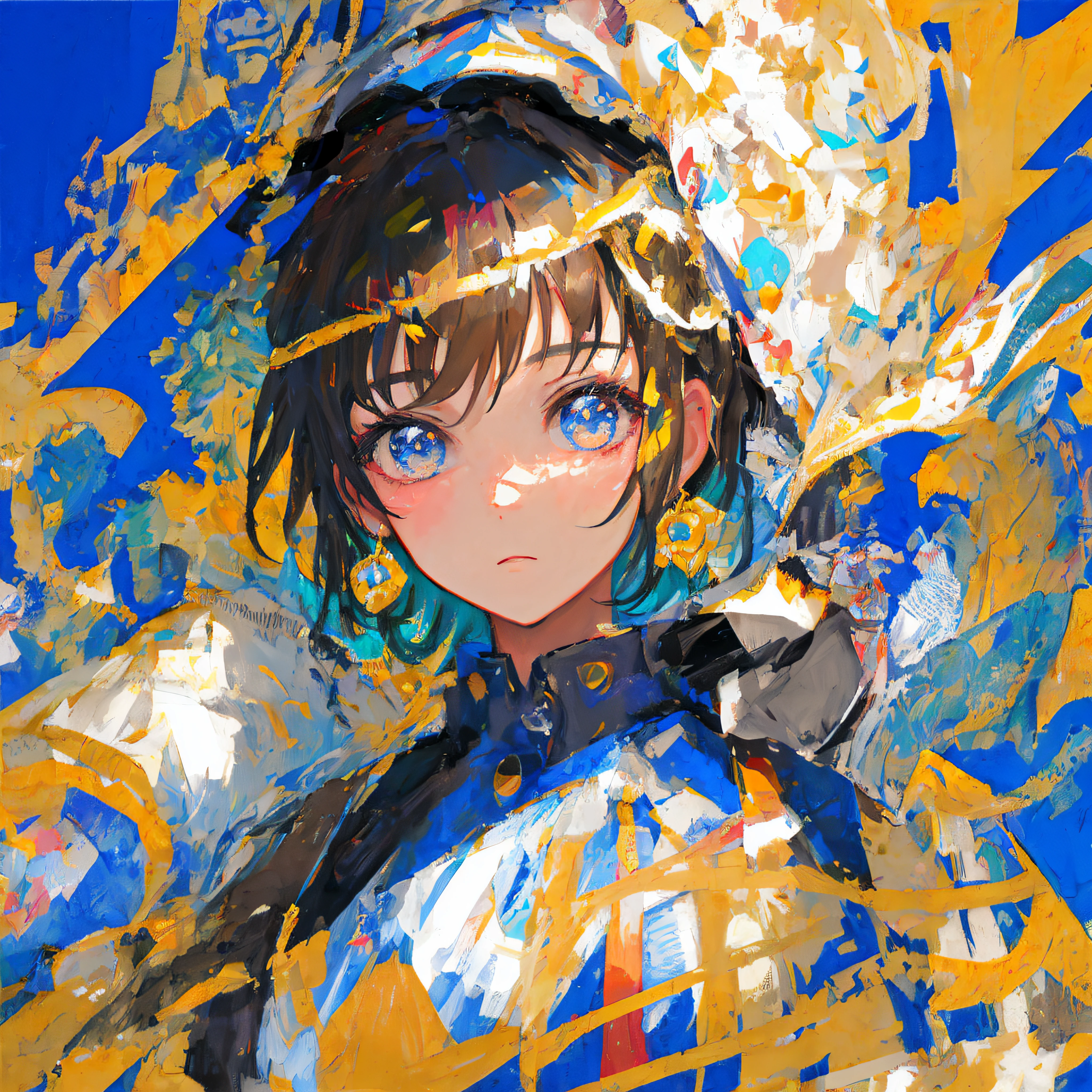 Masterpiece, best quality, super detailed, illustration, close-up, direct view, face focus, 1girl, look at the viewer