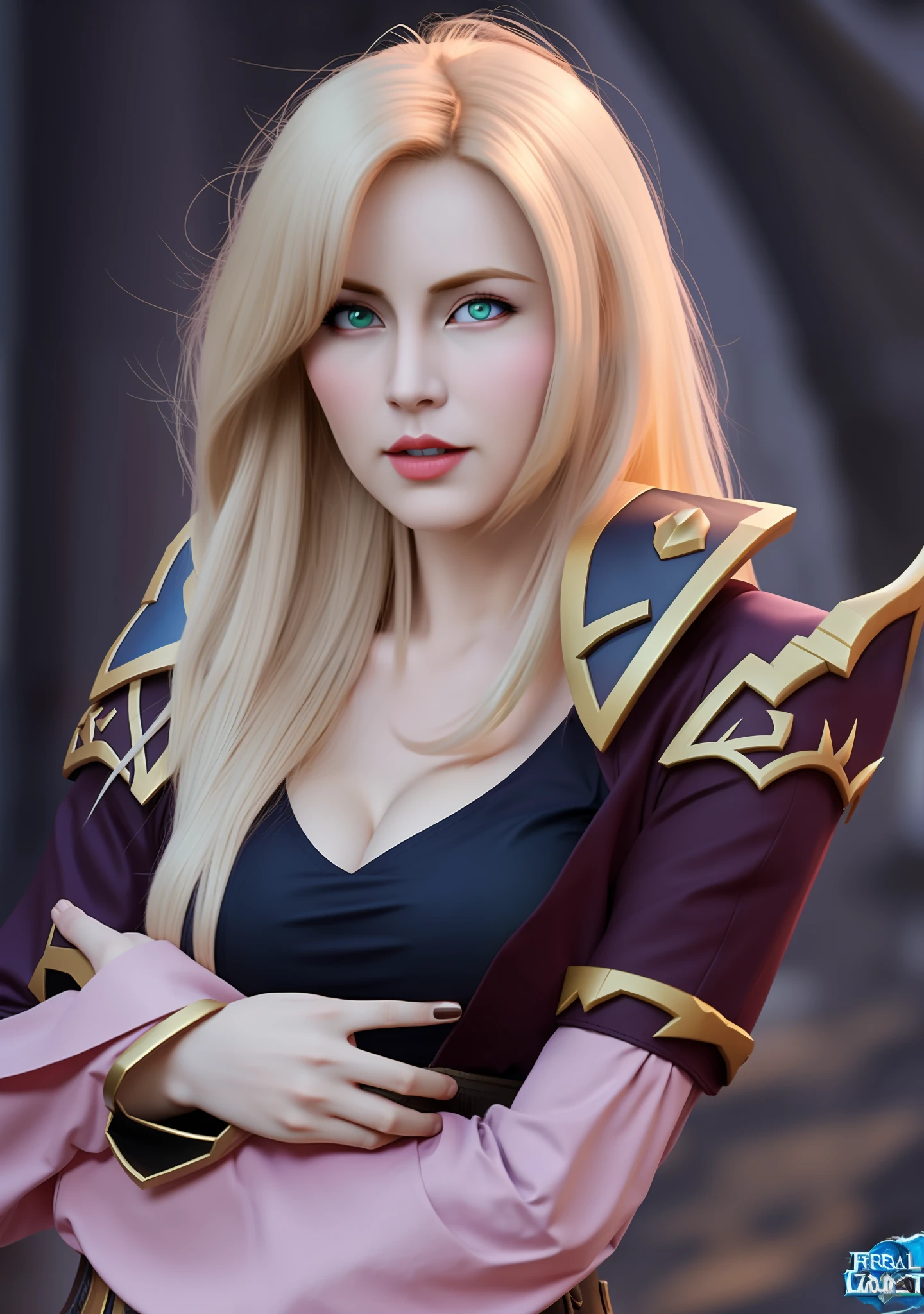 World of Warcraft, Jaina Proudmoore, Real Person, Real World Character, Big Breasts, (Big Breasts: 3.0), Burst Breasts, Big Breasts, Big Breasts