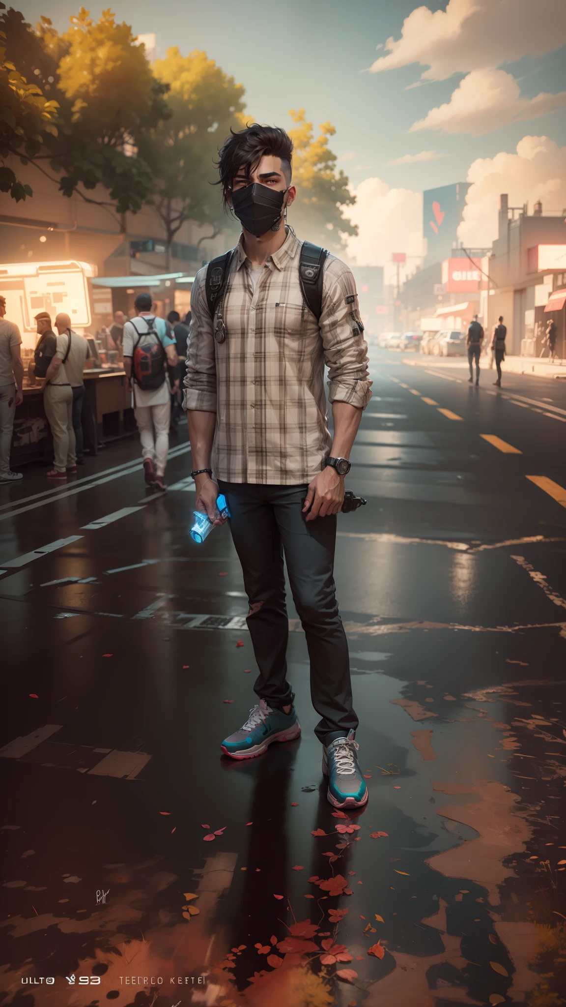 Change background, Cyberpunk handsome boy, ultra realistic face, 8k