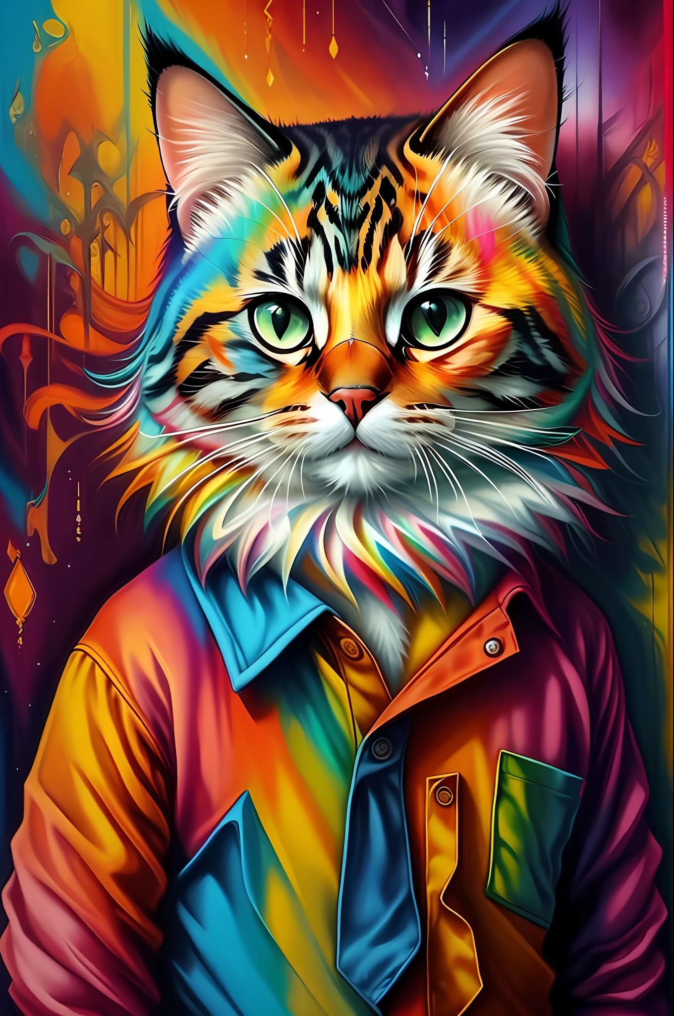 (Cat himalayan him )), Eduardo Kobra padding ,wall PORTRAIT multidimensional geometric, art, chibi,
yang016k, beautiful, colorful,
masterpieces, top quality, best quality, official art, beautiful and aesthetic,