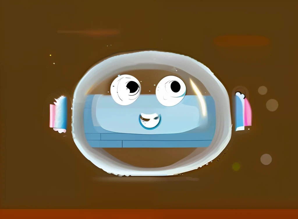 A little elf, a yellow solid brick wrapped in transparent bubbles, yellow solid bricks have two large eyes, small ears on both sides of the bubble ears separated from the bubbles, high image quality, high resolution, OC rendering, sticker