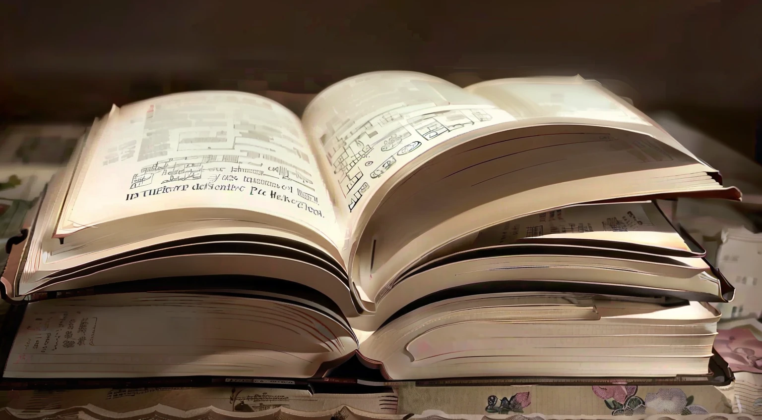 There is a book open on the table, the open page is Chinese, open book, big open book, big open book, well edited, open book, flowing book page, photo shoot, close-up photo, photo - shoot, close-up photo, textbook page, closed photo, close-up photo, wide-angle full lens, close-up shot, wide-angle photo