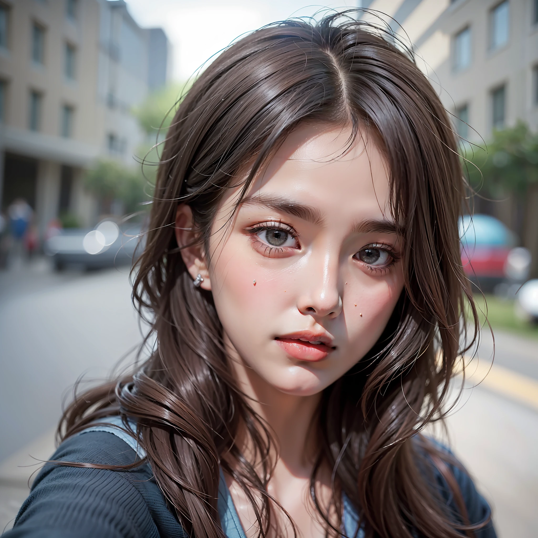 8K, Best Quality, Masterpiece, Ultra High Resolution, (Realism: 1.4), Original Photo, (Realistic Skin Texture: 1.3), (Film Grain: 1.3), (Selfie Angle)