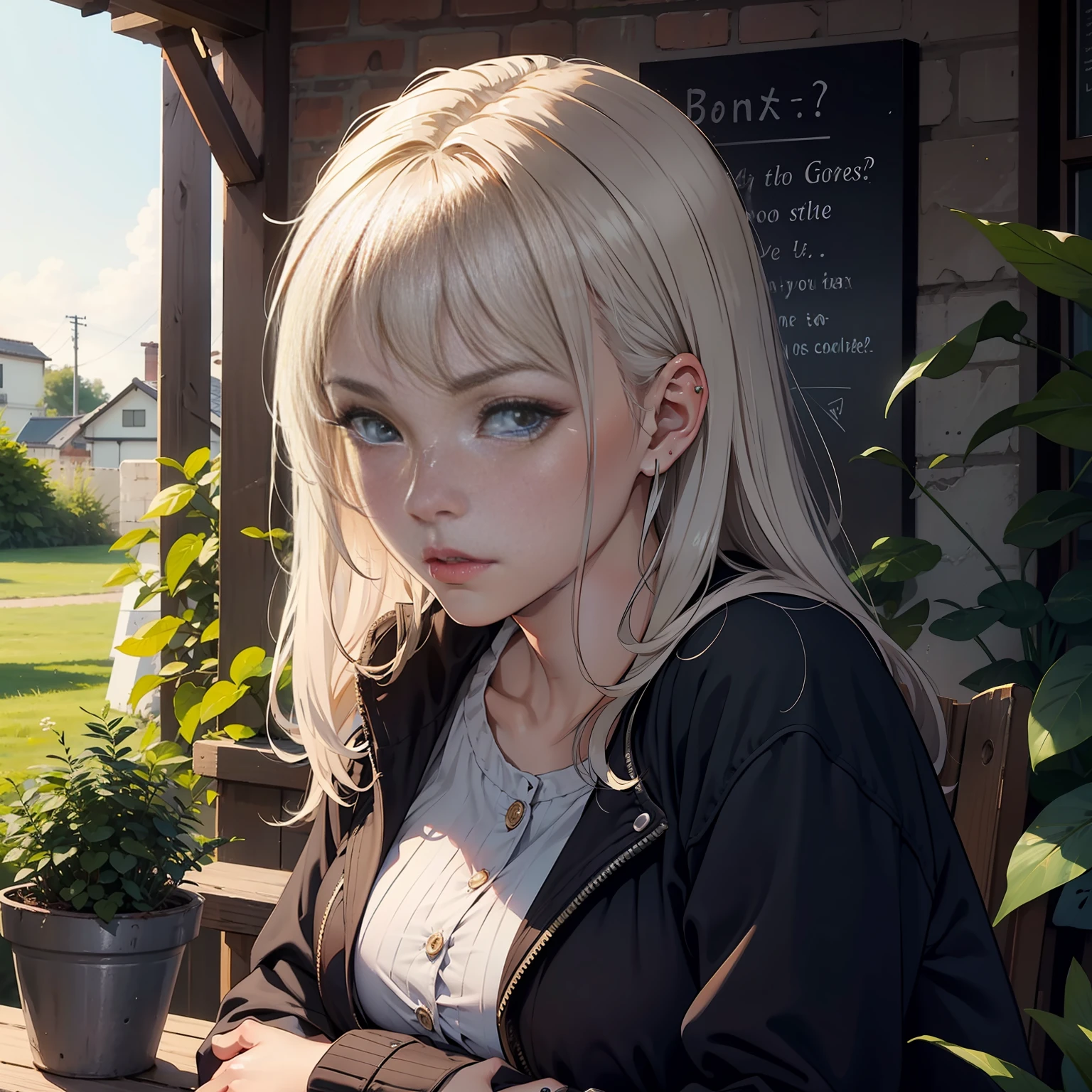 A mature girl looked unconvinced
