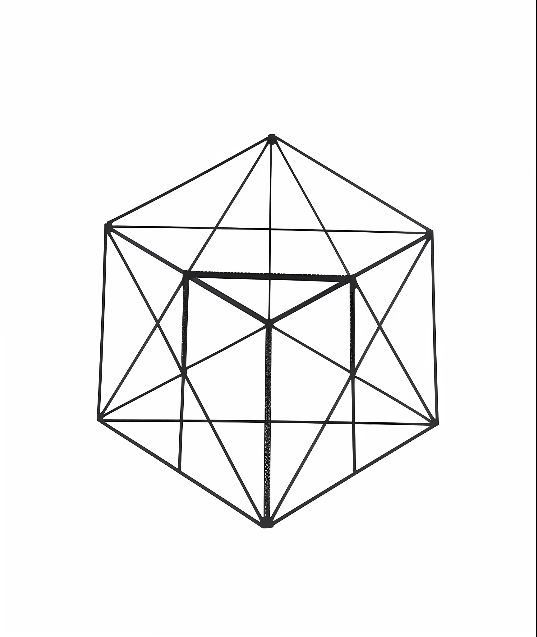 Architecture logo, solid and continuous black lines, fill the white color with space image, HD, vector, futuristic, cube, hexagon, triangle