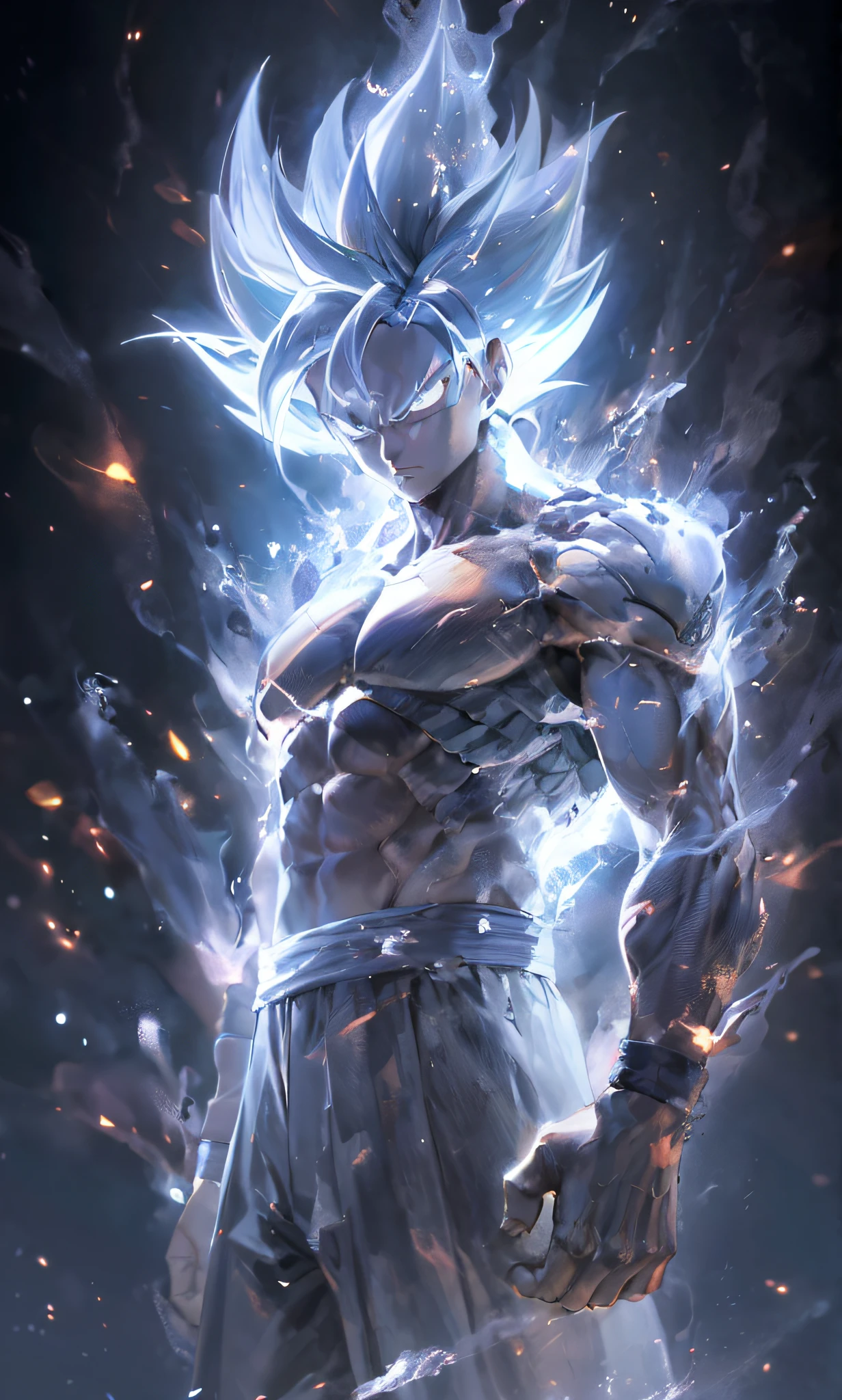 a close up of a person with a very large body and a very big body, ultra instinct, an epic anime of a energy man, 4 k manga wallpaper, super saiyan blue, anime wallaper, 4k anime wallpaper, anime wallpaper 4k, anime wallpaper 4 k, character dragonball, highly detailed portrait of goku, human goku, super saiyan goku