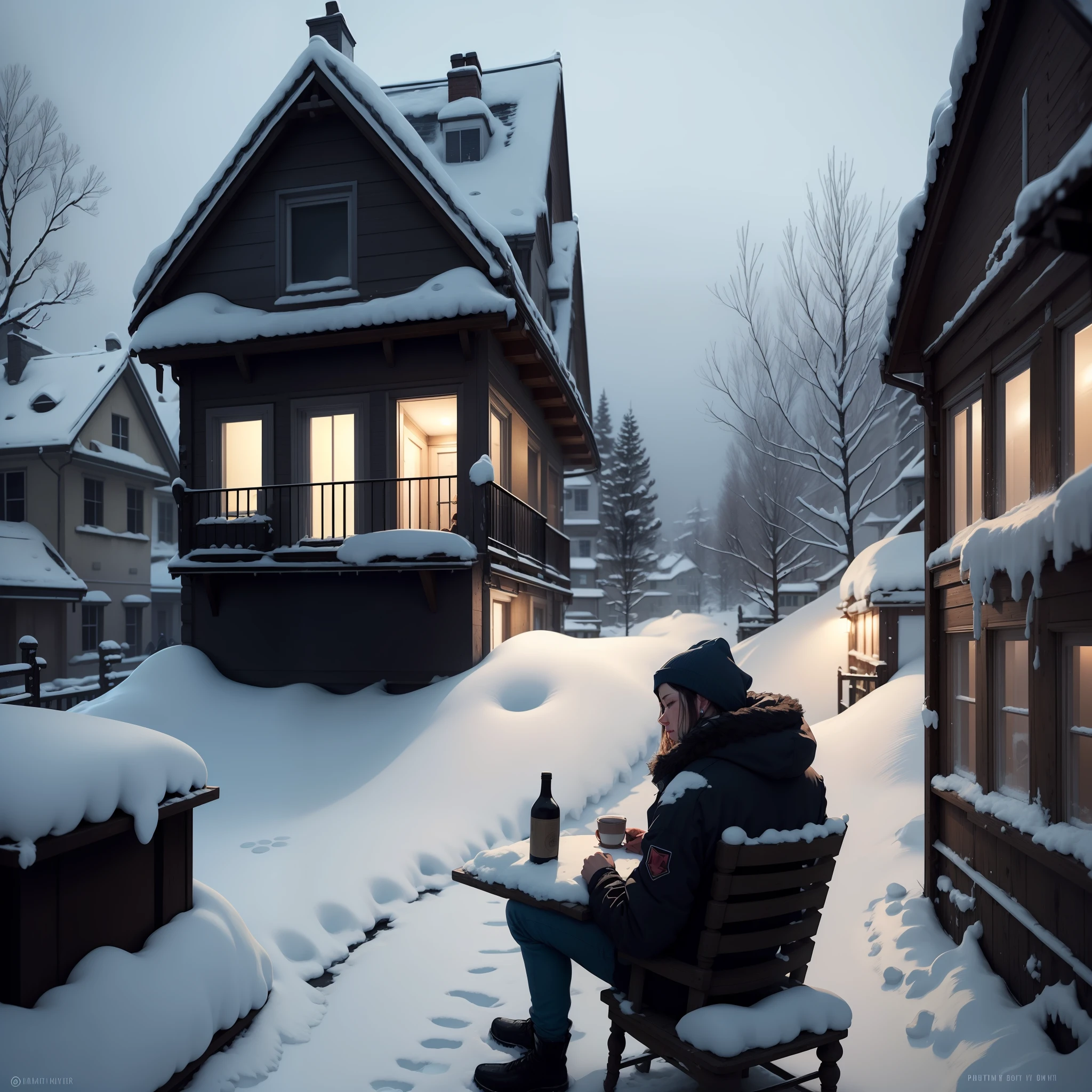 It was a very cold winter, and the snow was falling heavily.
