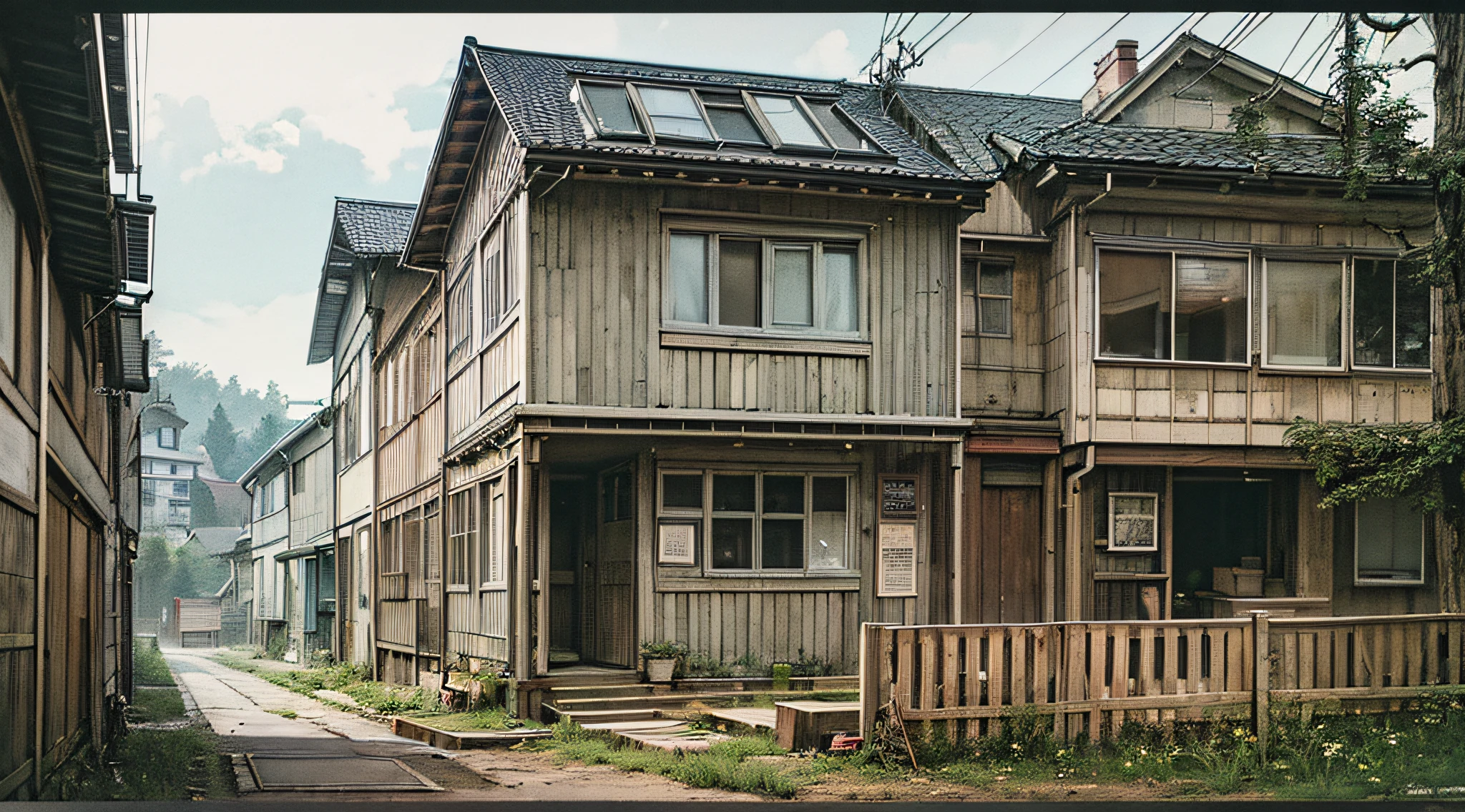1690s art, ((1900s house,)) classic fairy tales, 910s Japanese rural houses, poor houses, poor people, classical family scenes, film photography, classic family scenery, 19th century fairy tale collection, old life, Kodak, film grain, film photography, concept photography, real, reality, zoom undone, dystopia, cyberpunk, broken world, city of nostalgia